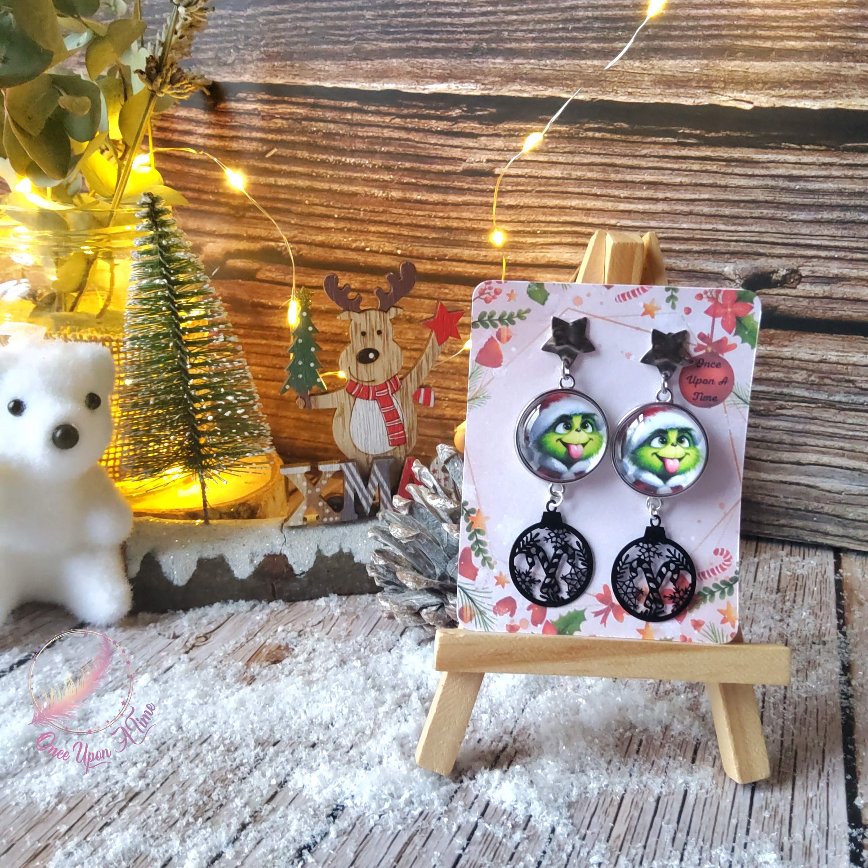 💕🎄 Boucles d'oreilles - Grinch 🎄💕