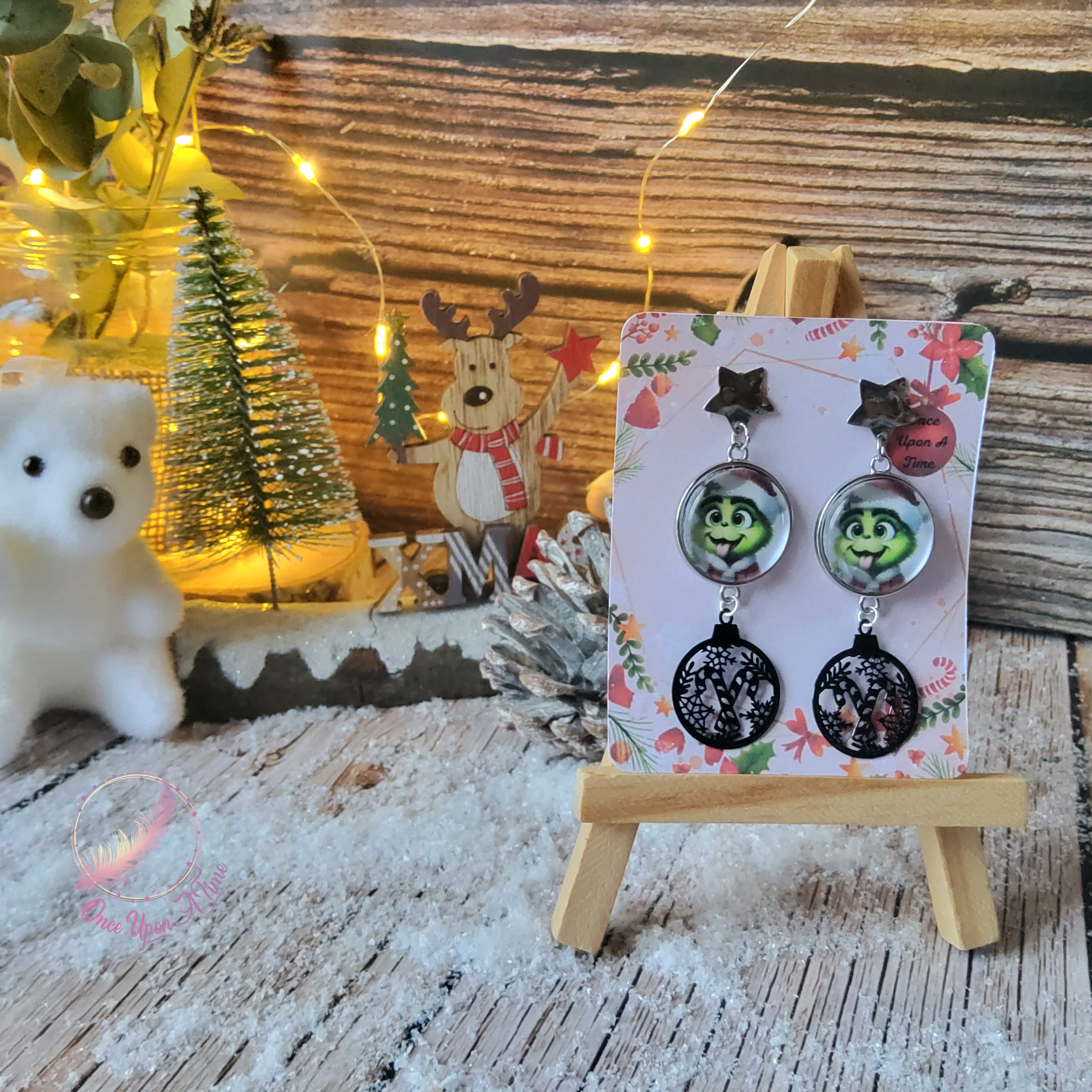 💕🎄 Boucles d'oreilles - Grinch 🎄💕