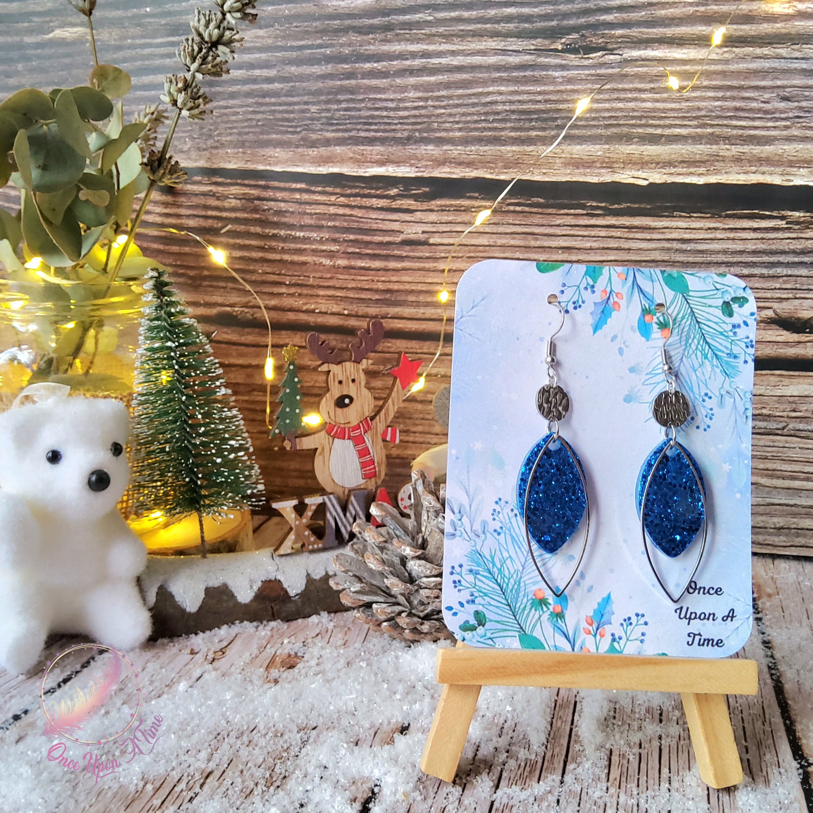💕 Boucles d'oreilles - Bleues OU blanches 💕