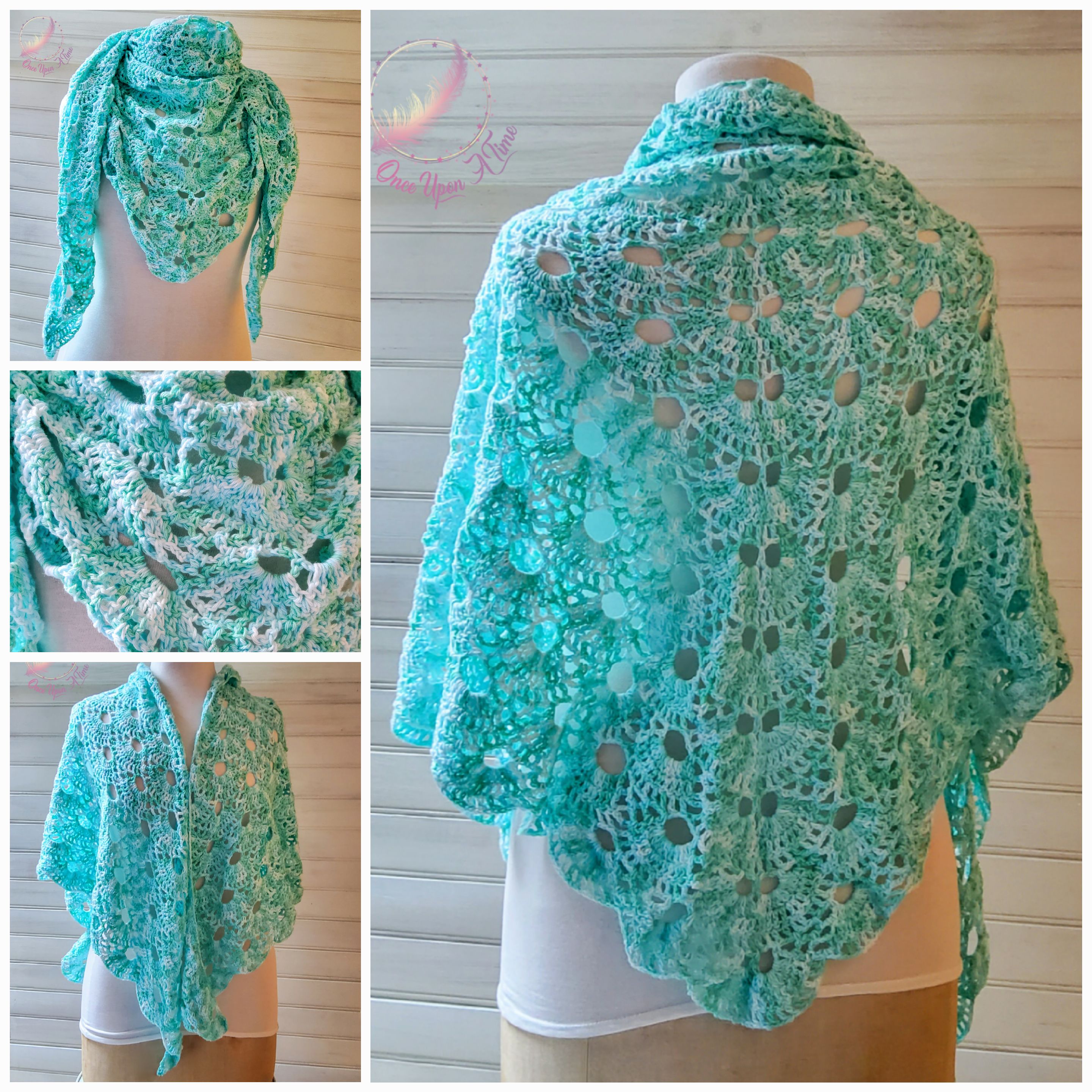 ☀️🌷 Foulard/chèche ou châle au crochet - Femme ou adolescente 🌷☀️