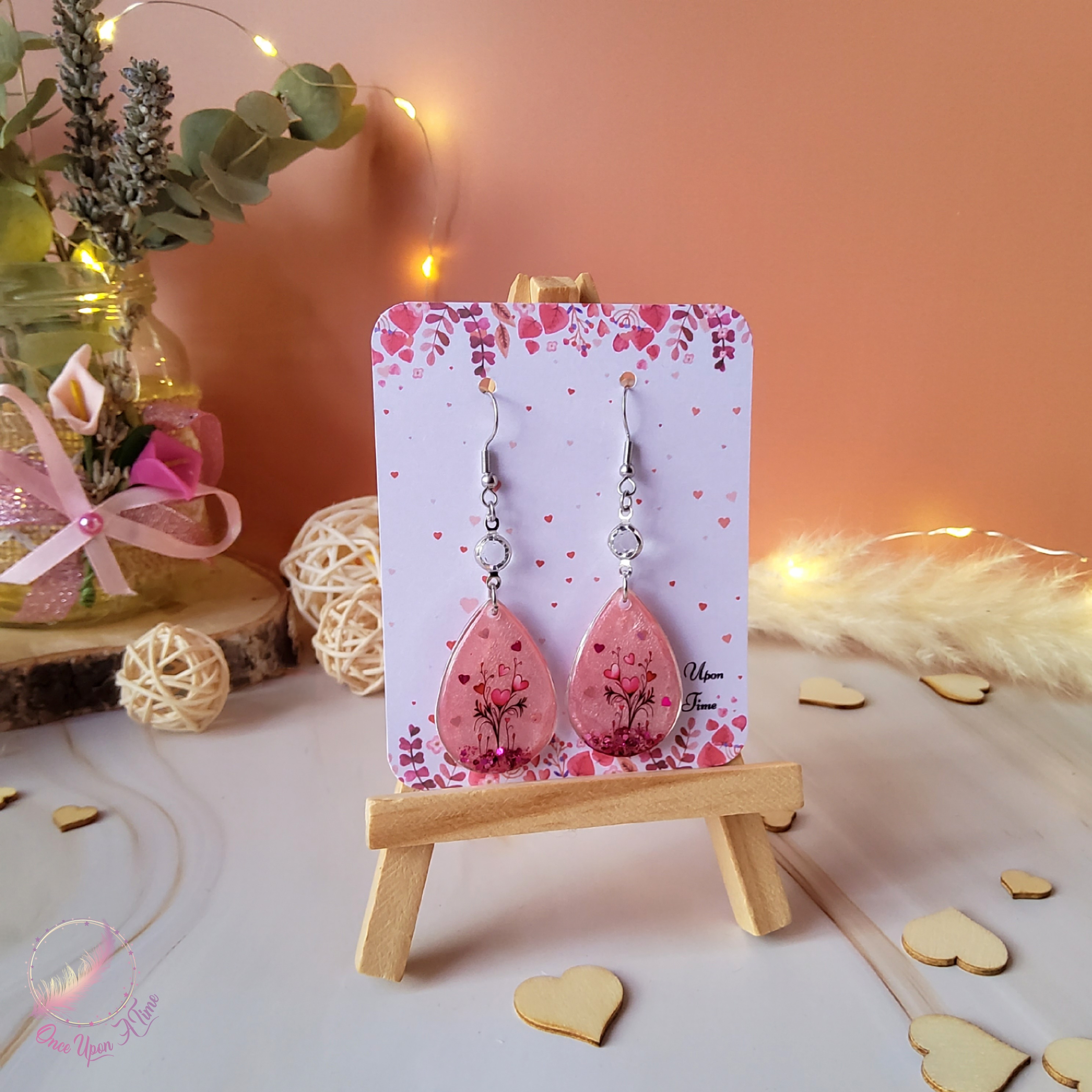 💖 Boucles d'oreilles - Éclats de passion - Gouttes ou hexagones💖