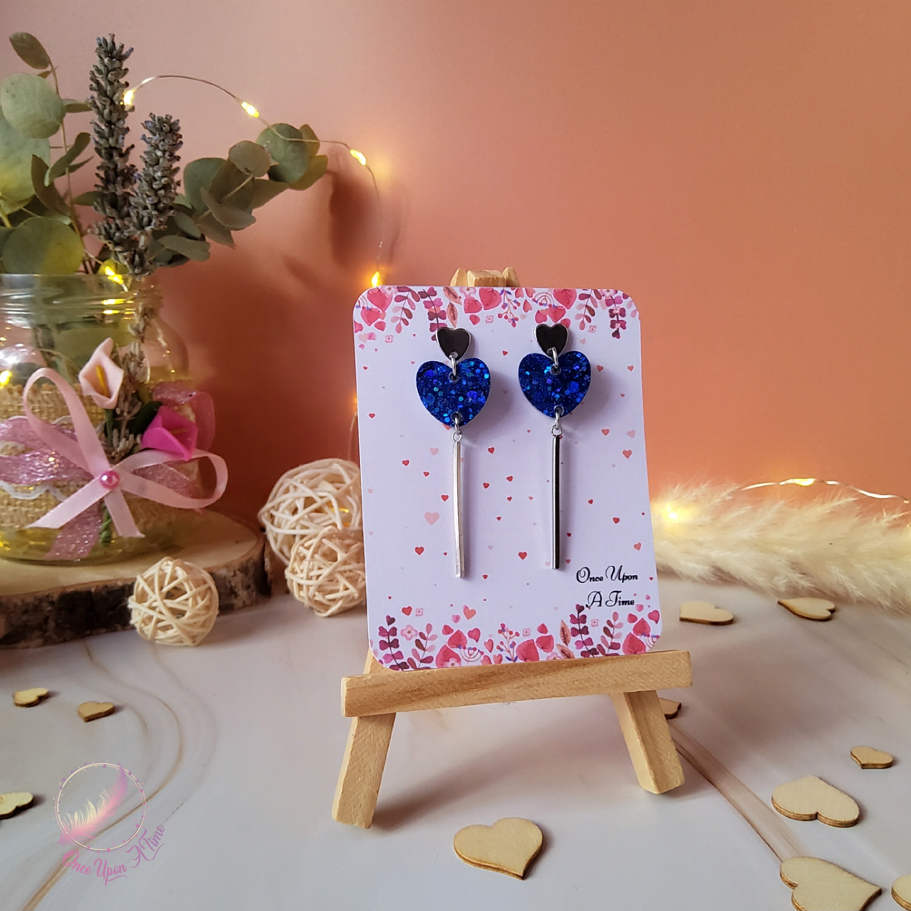 💕 Boucles d'oreilles - Éclats de passion - Fuchsia, rouges, dorées, mauves, vertes, bleues OU noires 💕