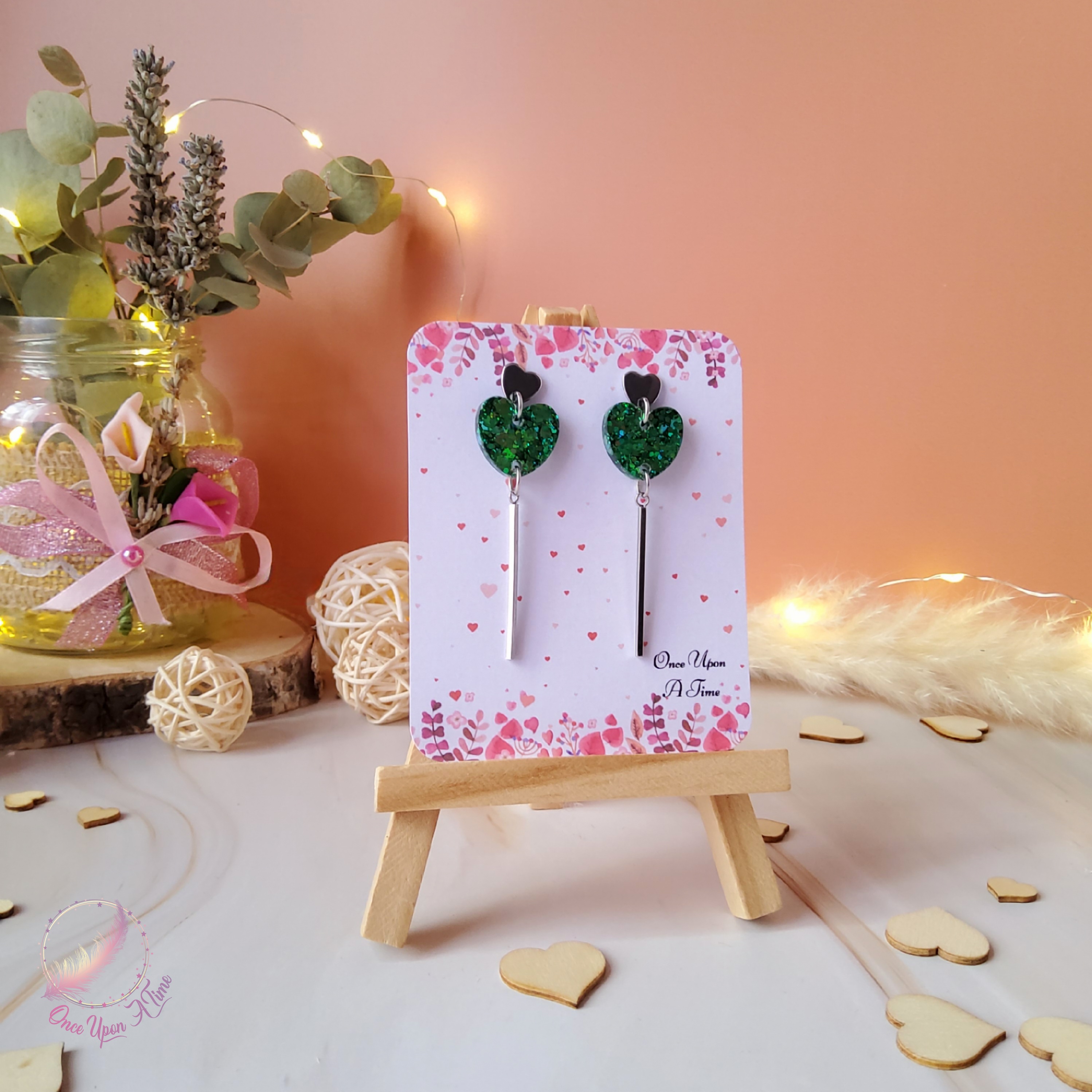 💕 Boucles d'oreilles - Éclats de passion - Fuchsia, rouges, dorées, mauves, vertes, bleues OU noires 💕