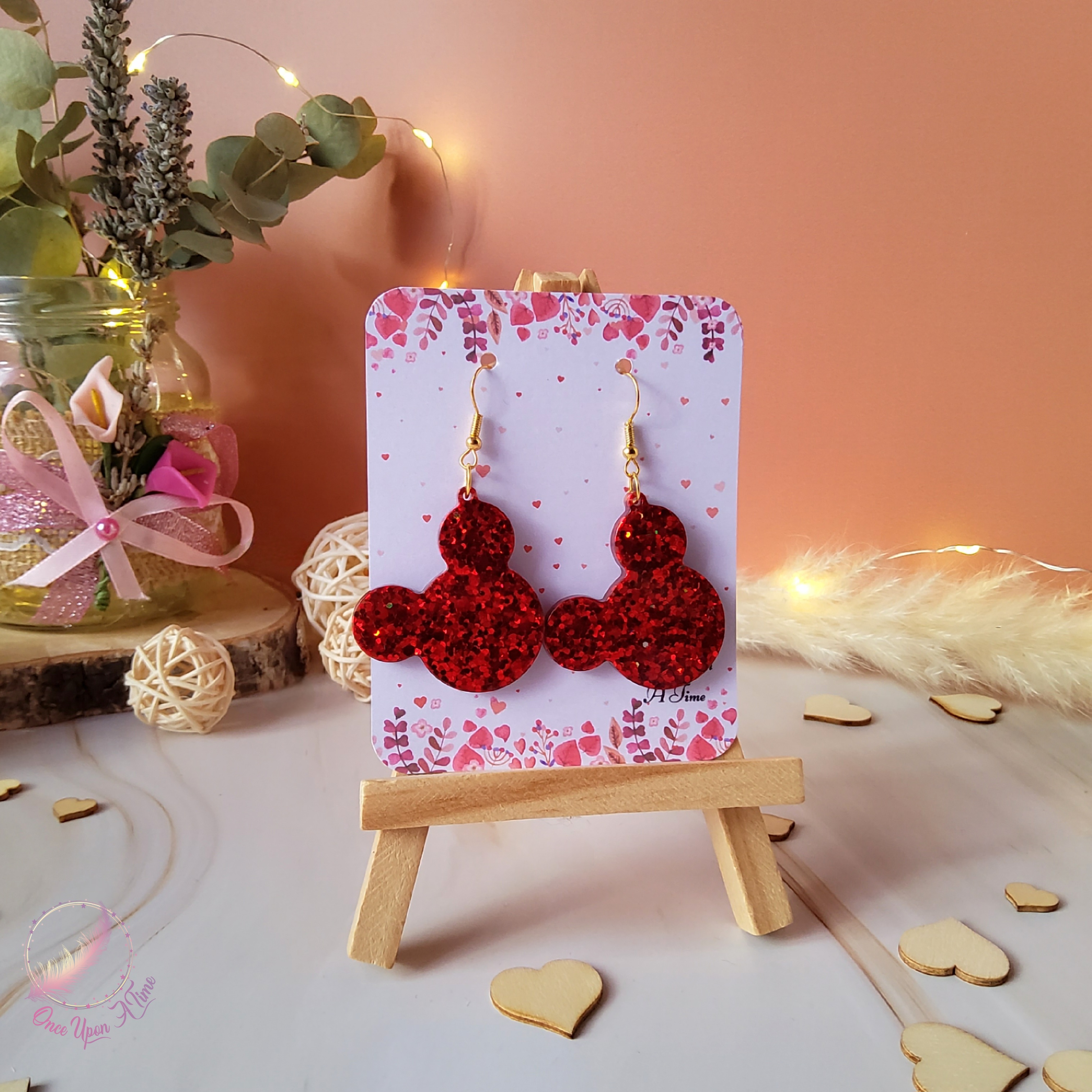 💖 Boucles d'oreilles - Éclats de passion - Mickey ou Minnie 💖