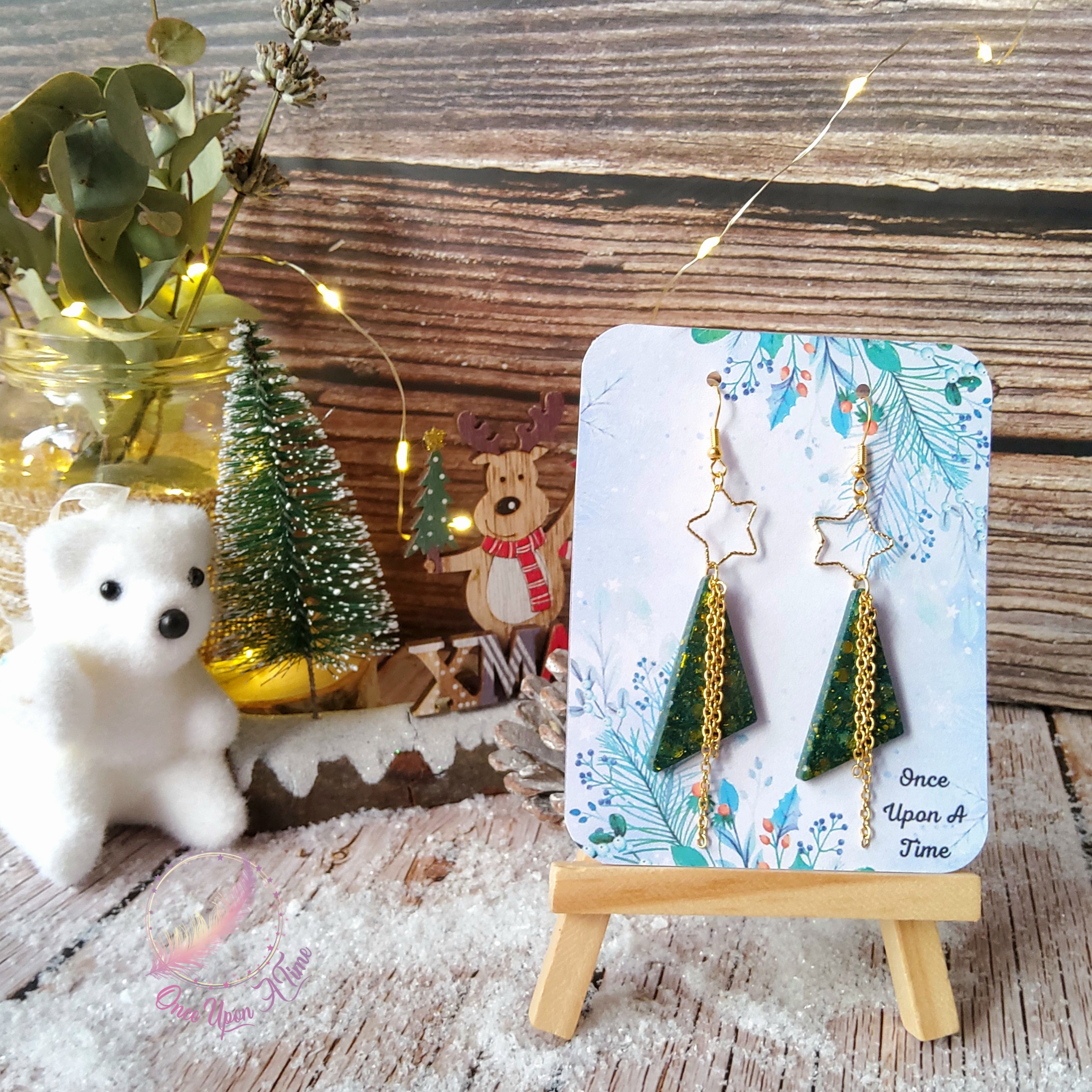 💕 Boucles d'oreilles - bleues, vertes ou blanches 💕