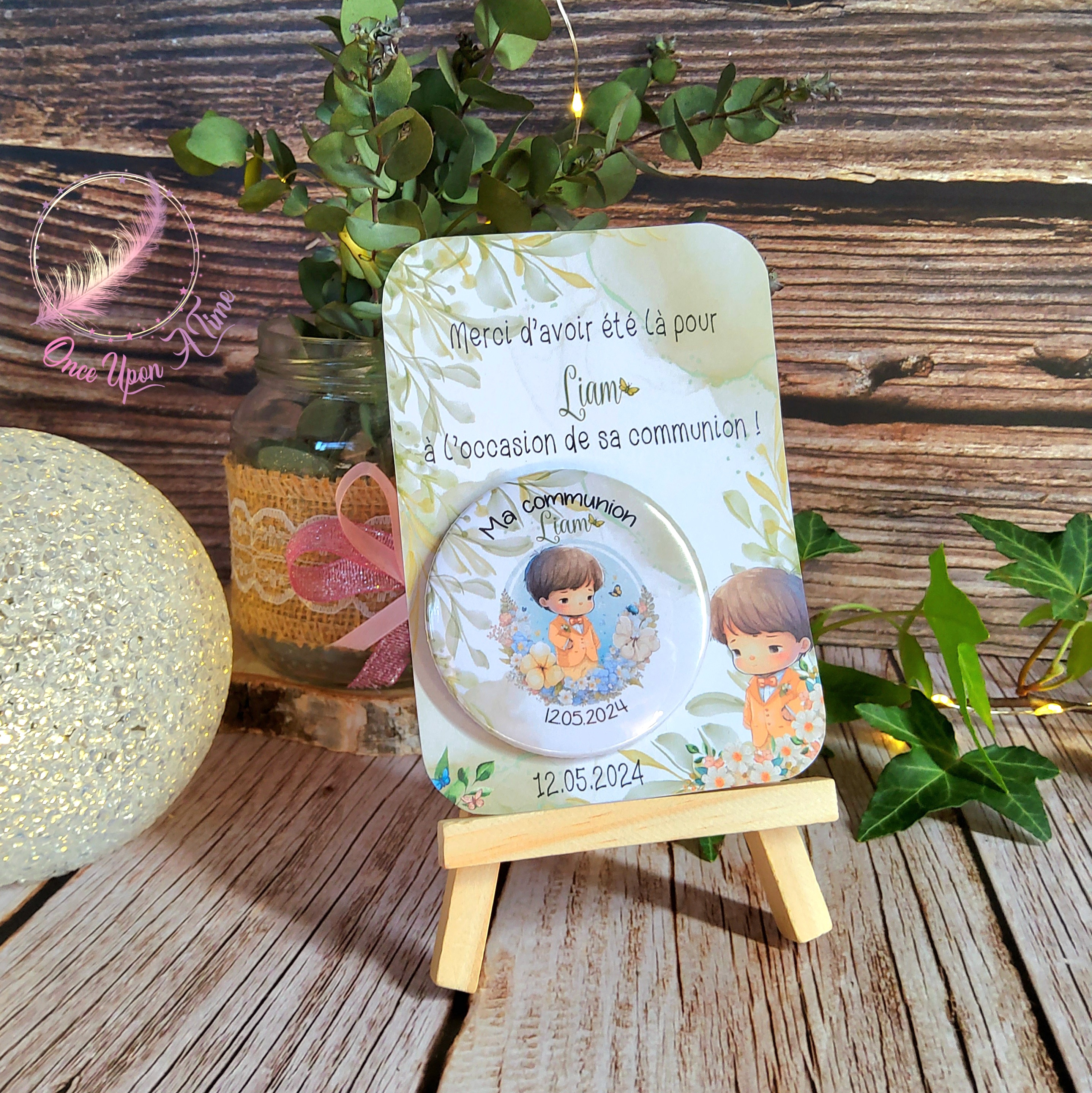 💖 Badge ou magnet - Communion ou fête laïque 💖