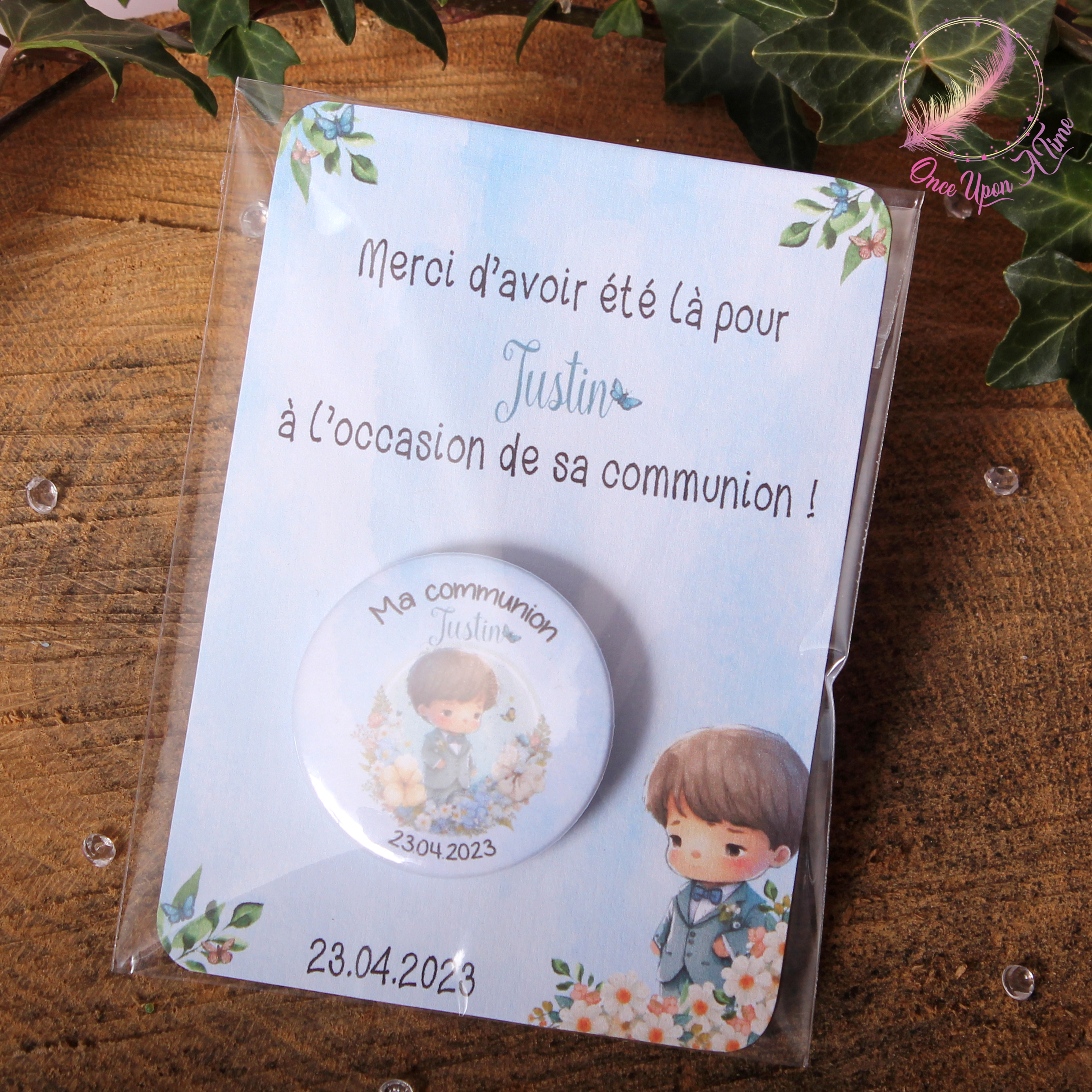 💖 Badge ou magnet - Communion ou fête laïque 💖
