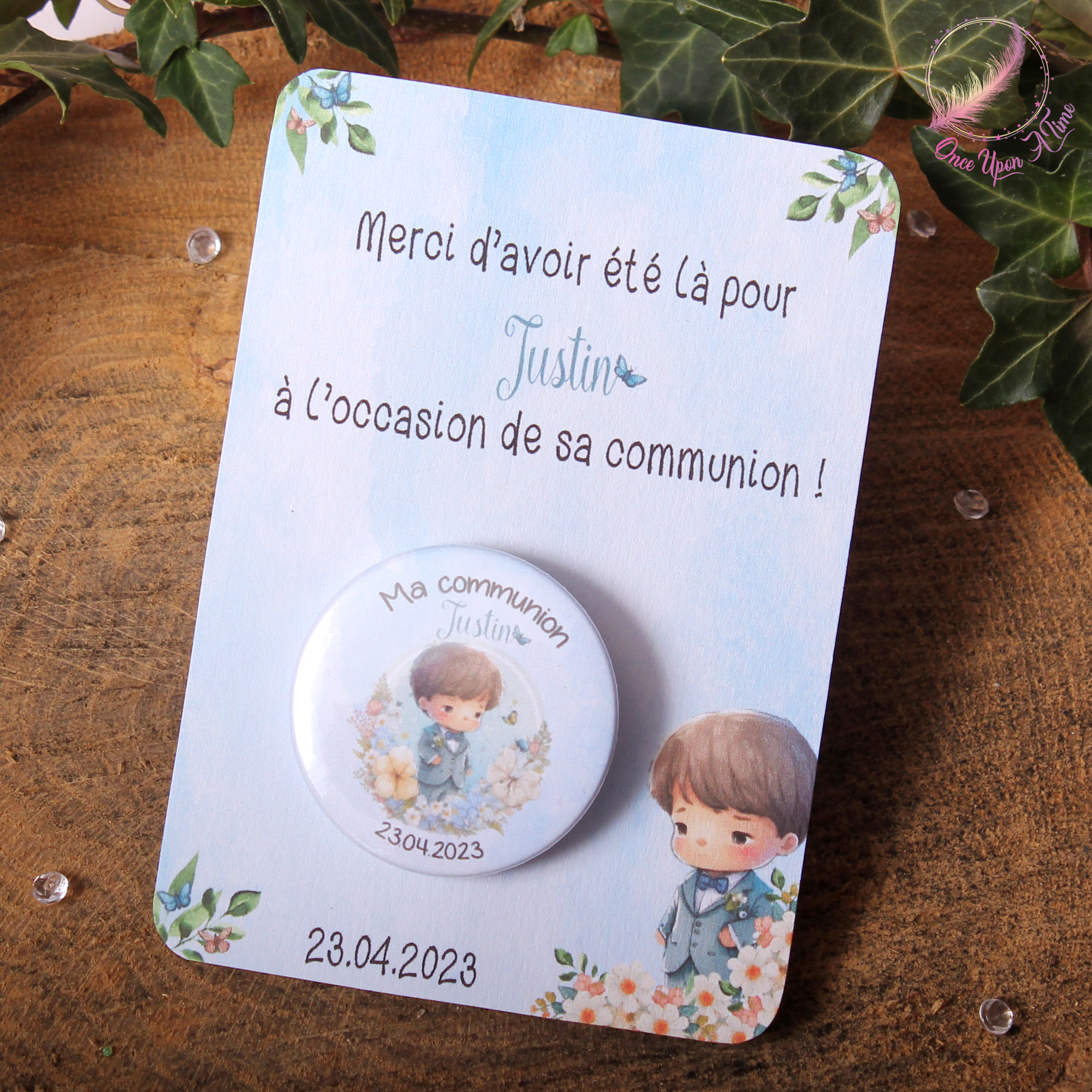 💖 Badge ou magnet - Communion ou fête laïque 💖