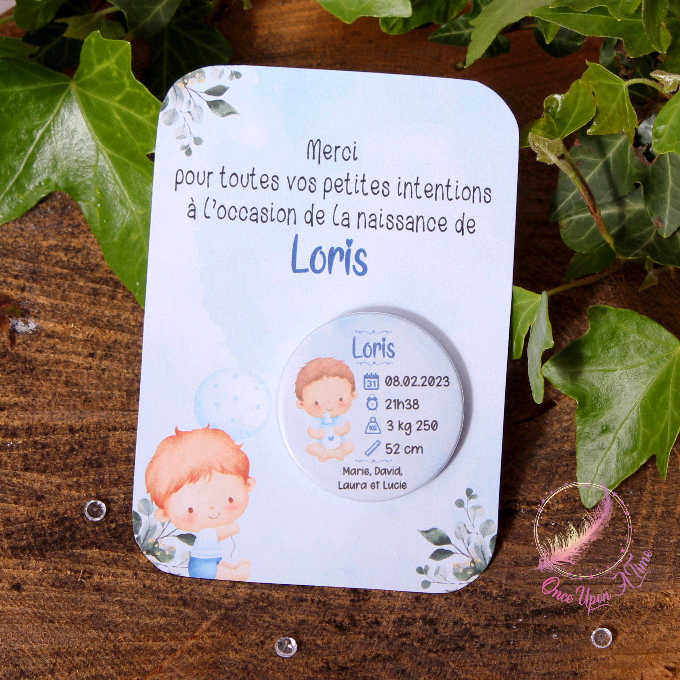 💖 Badge ou magnet - Naissance - Fille ou garçon 💖