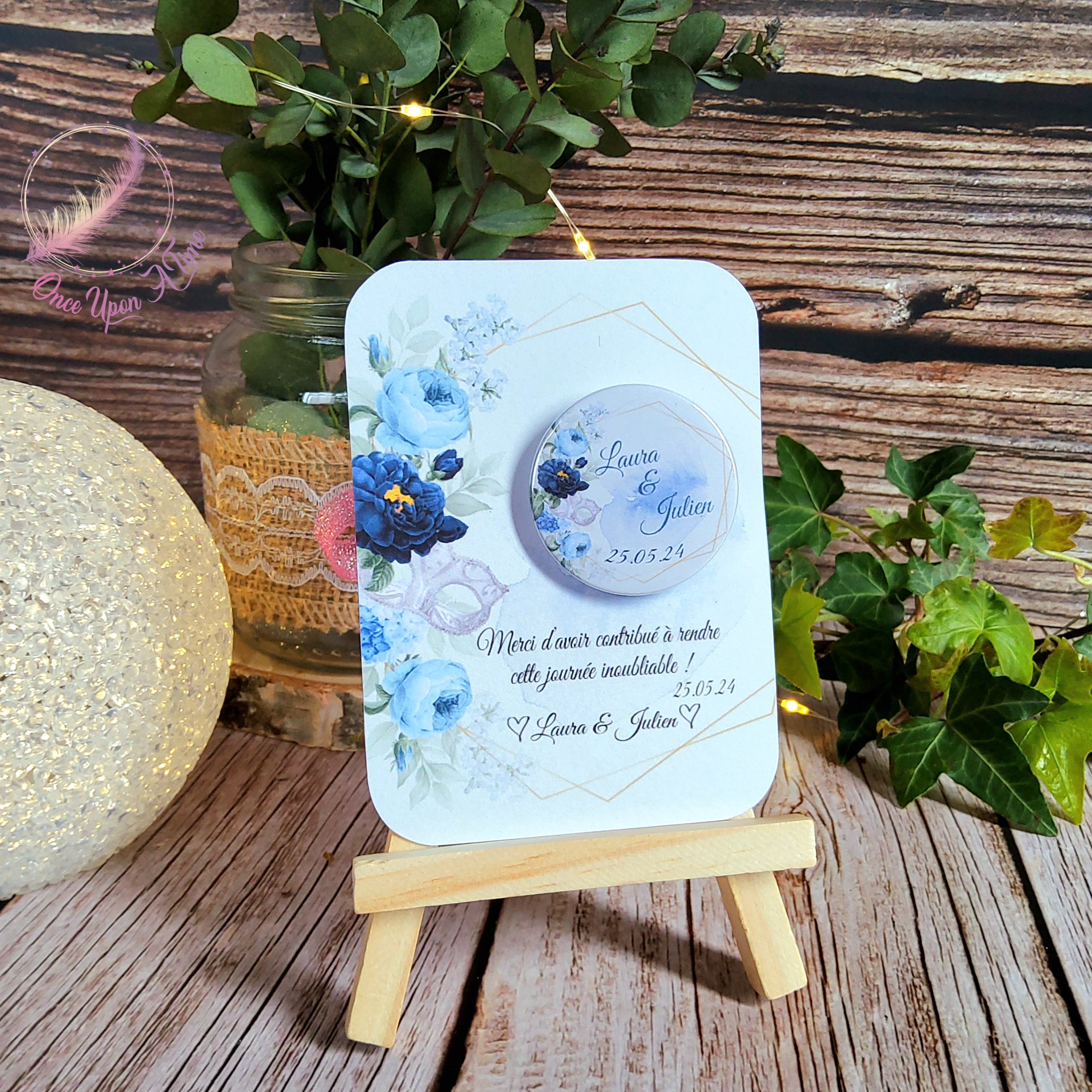 💖 Badge ou magnet - Mariage 💖