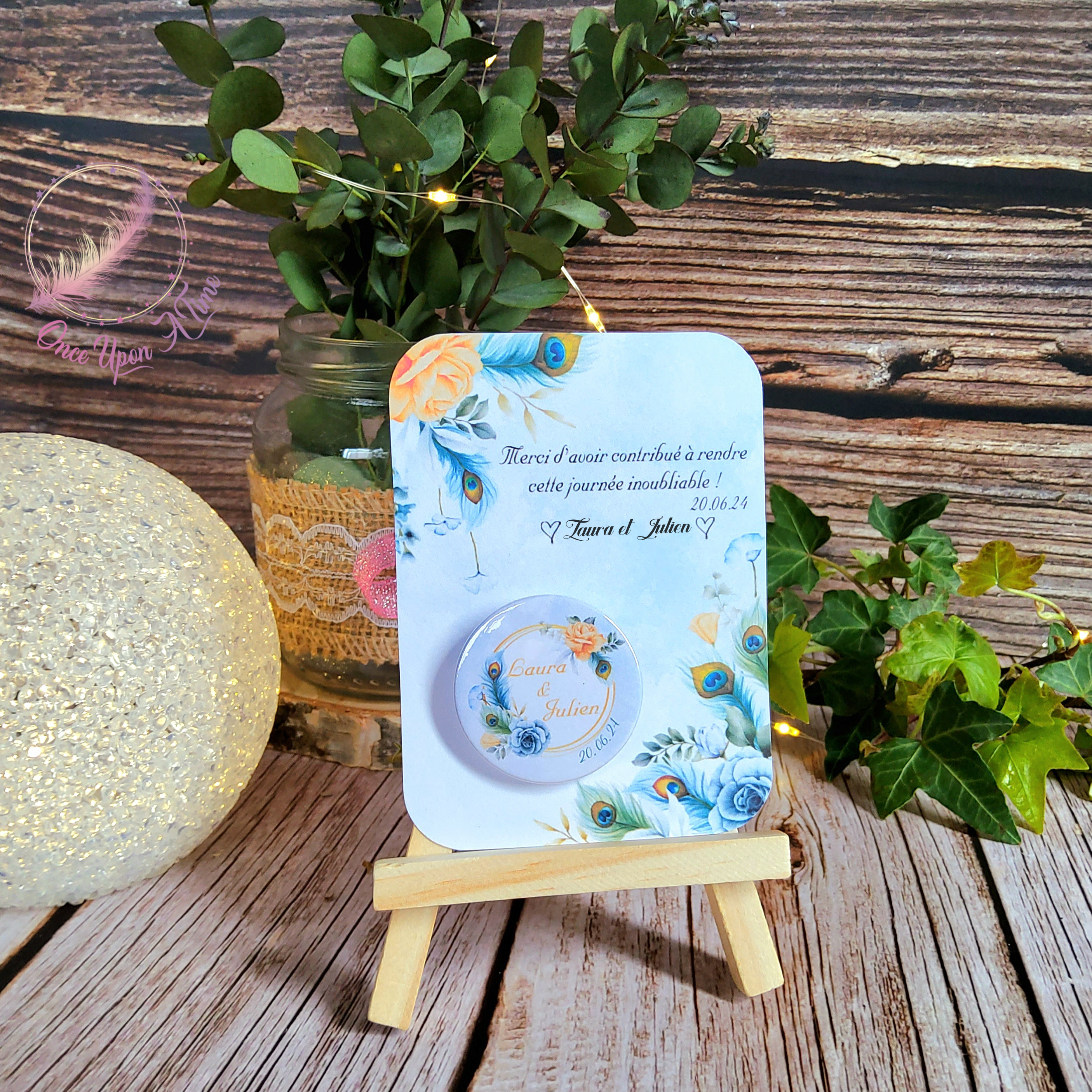 💖 Badge ou magnet - Mariage 💖