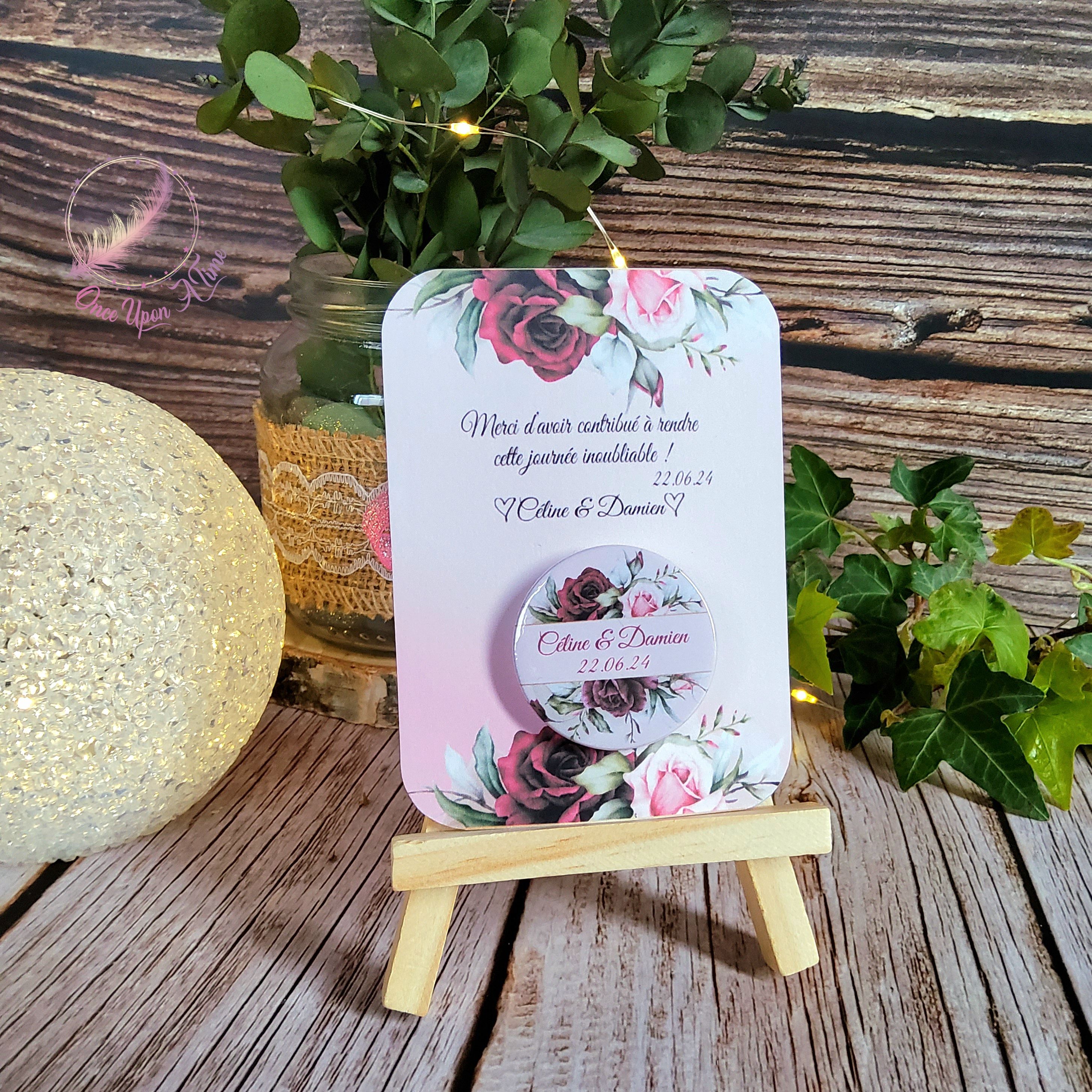 💖 Badge ou magnet - Mariage 💖