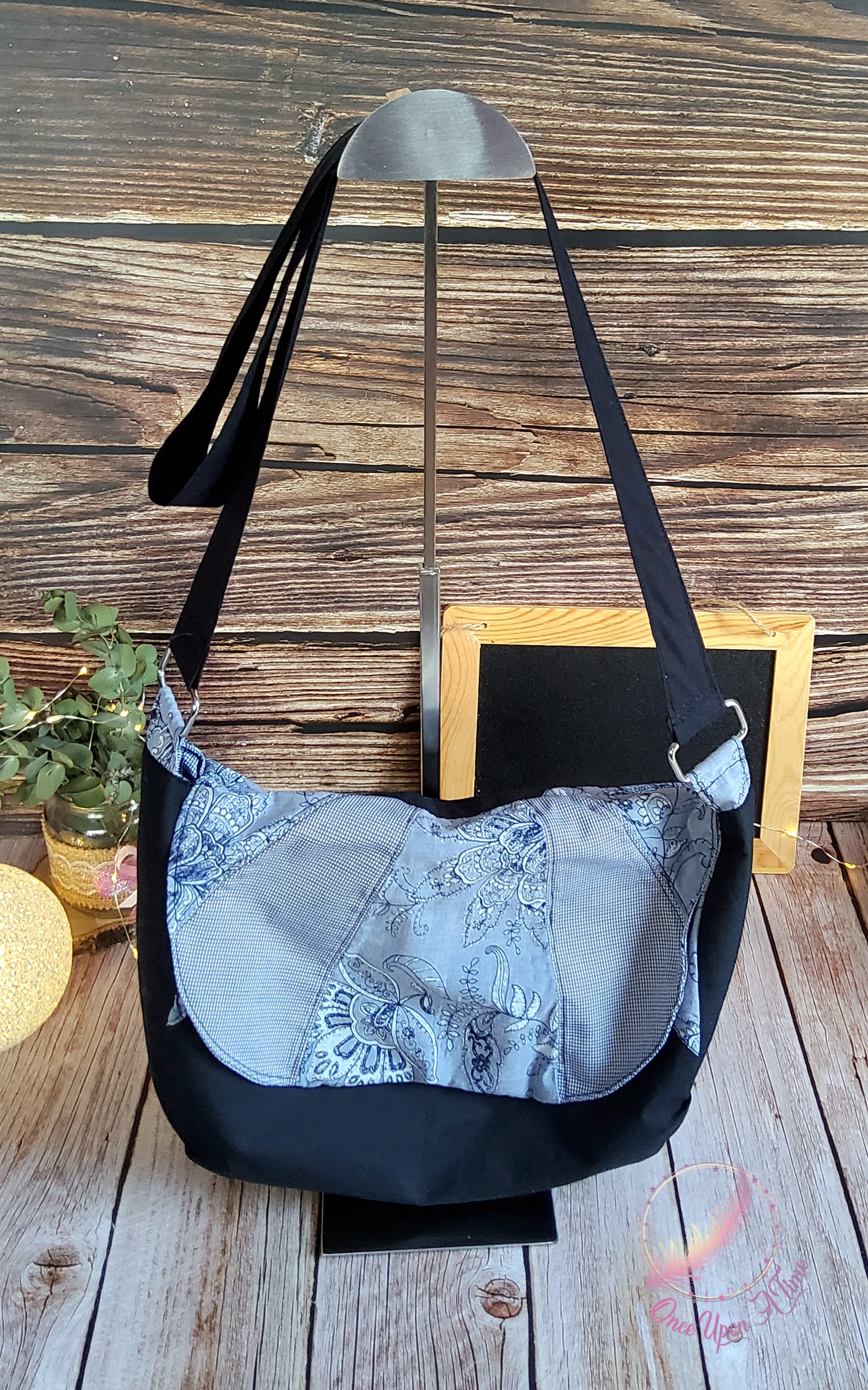 🧵🪡 Sac - Vert / noir et bleu-gris / lilas / noir et blanc 🪡🧵