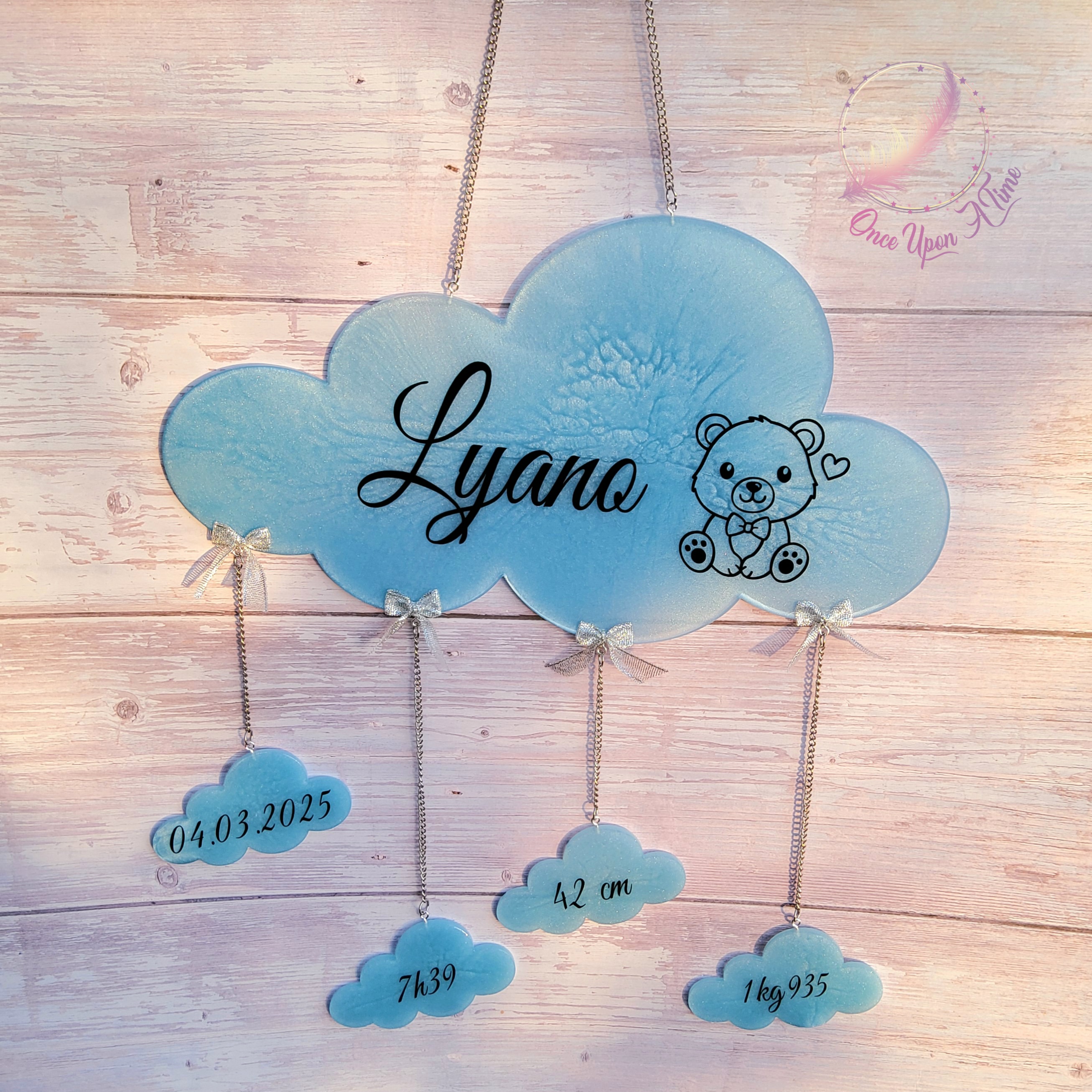 🌷 Décoration murale personnalisée - Nuage de naissance 🌺