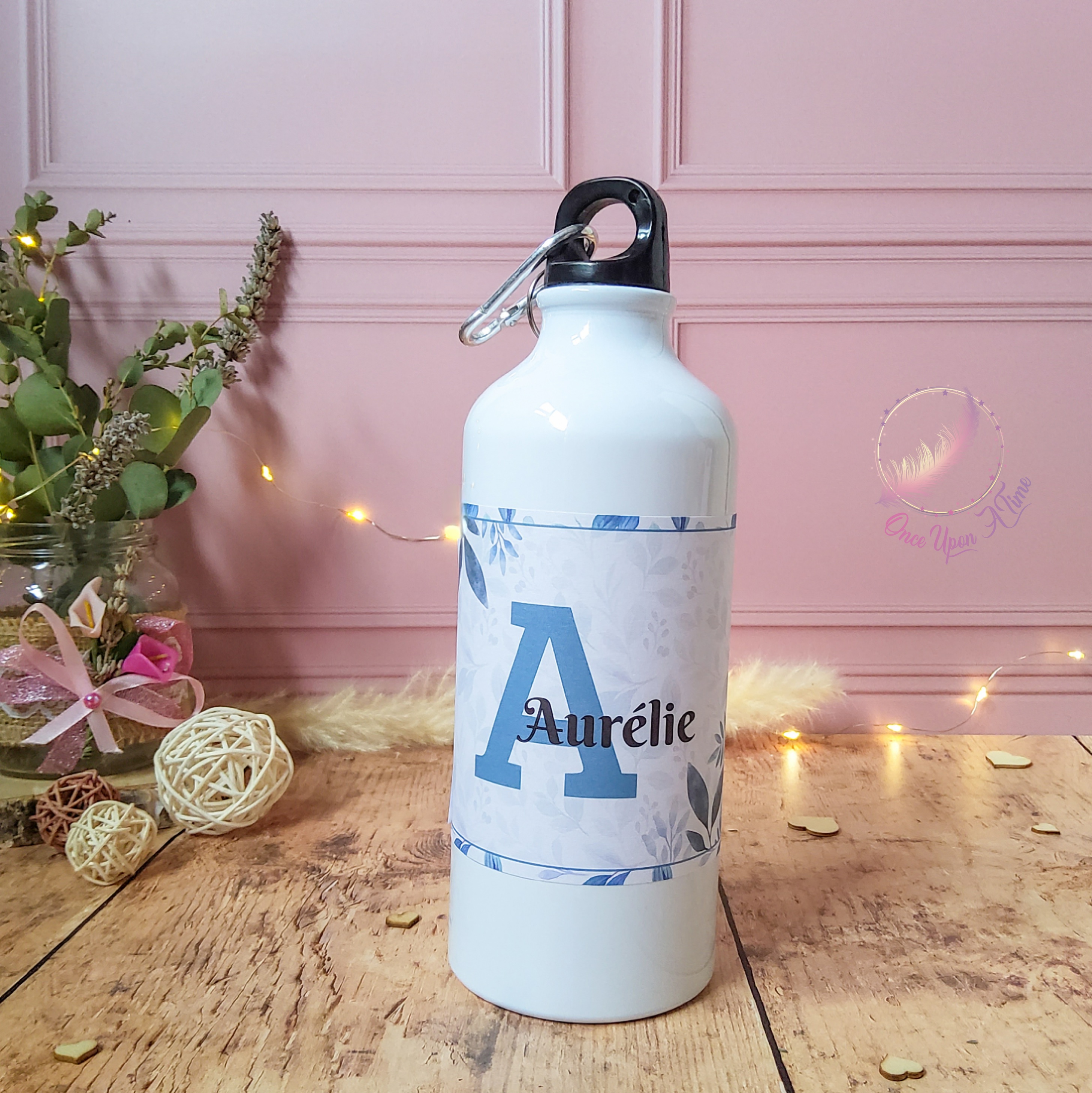 ❤️ Gourde personnalisée - Institutrice / Instituteur / Maîtresse / Maître / Puéricultrice trop chouette - Personnalisée avec le prénom ❤️