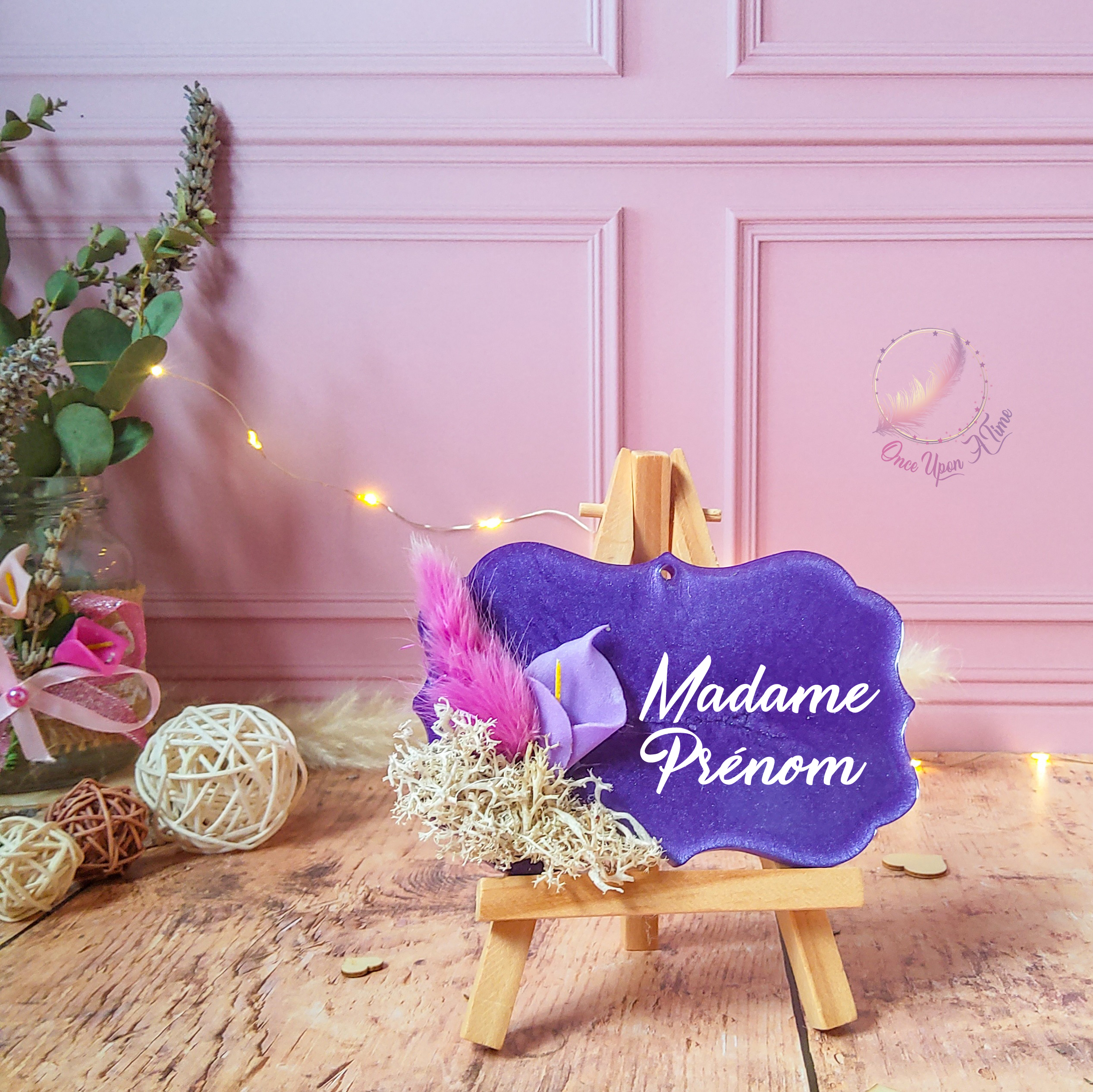 🌷 Petite plaque à suspendre - Institutrice, instituteur, maîtresse, maître - Personnalisée 🌷