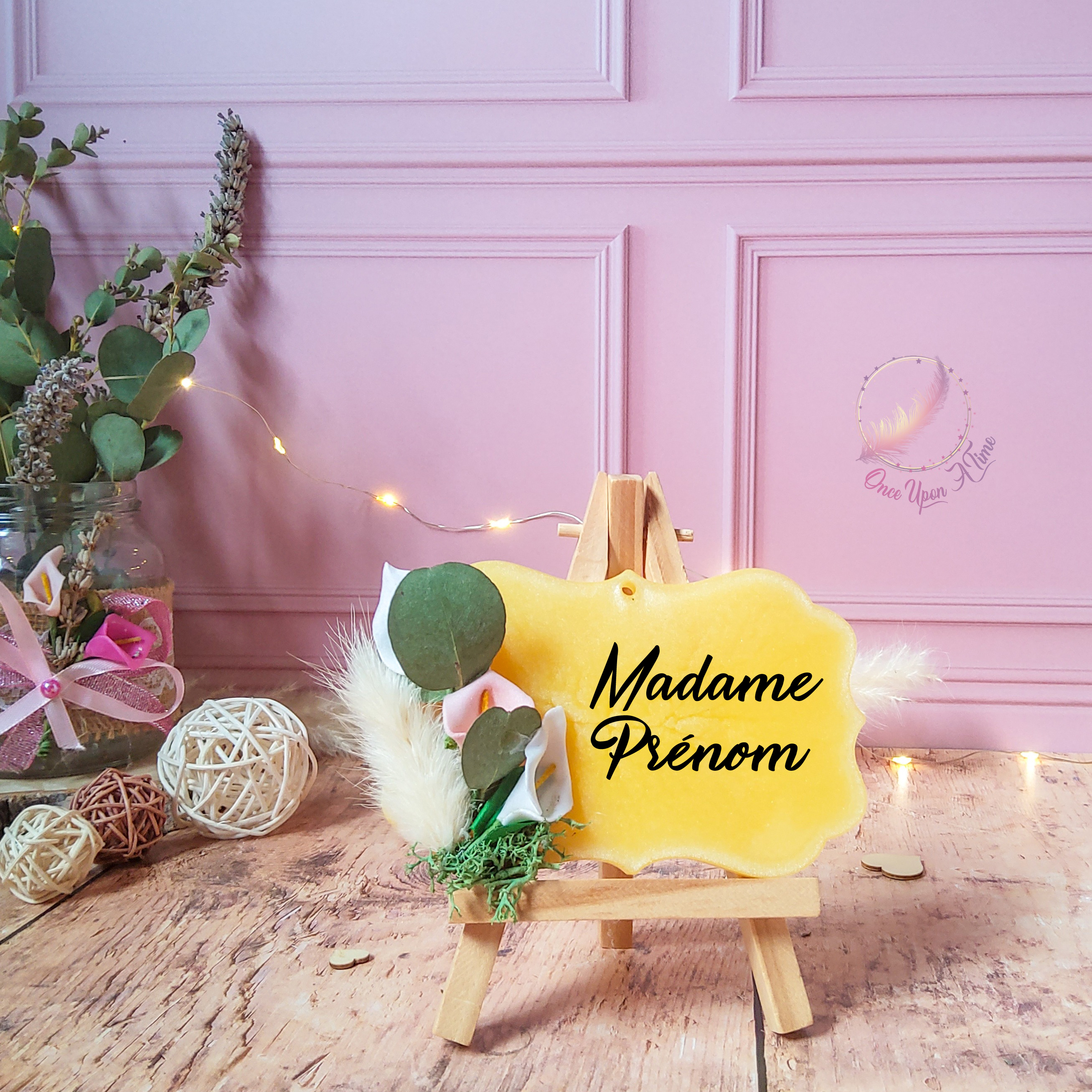 🌷 Petite plaque à suspendre - Institutrice, instituteur, maîtresse, maître - Personnalisée 🌷