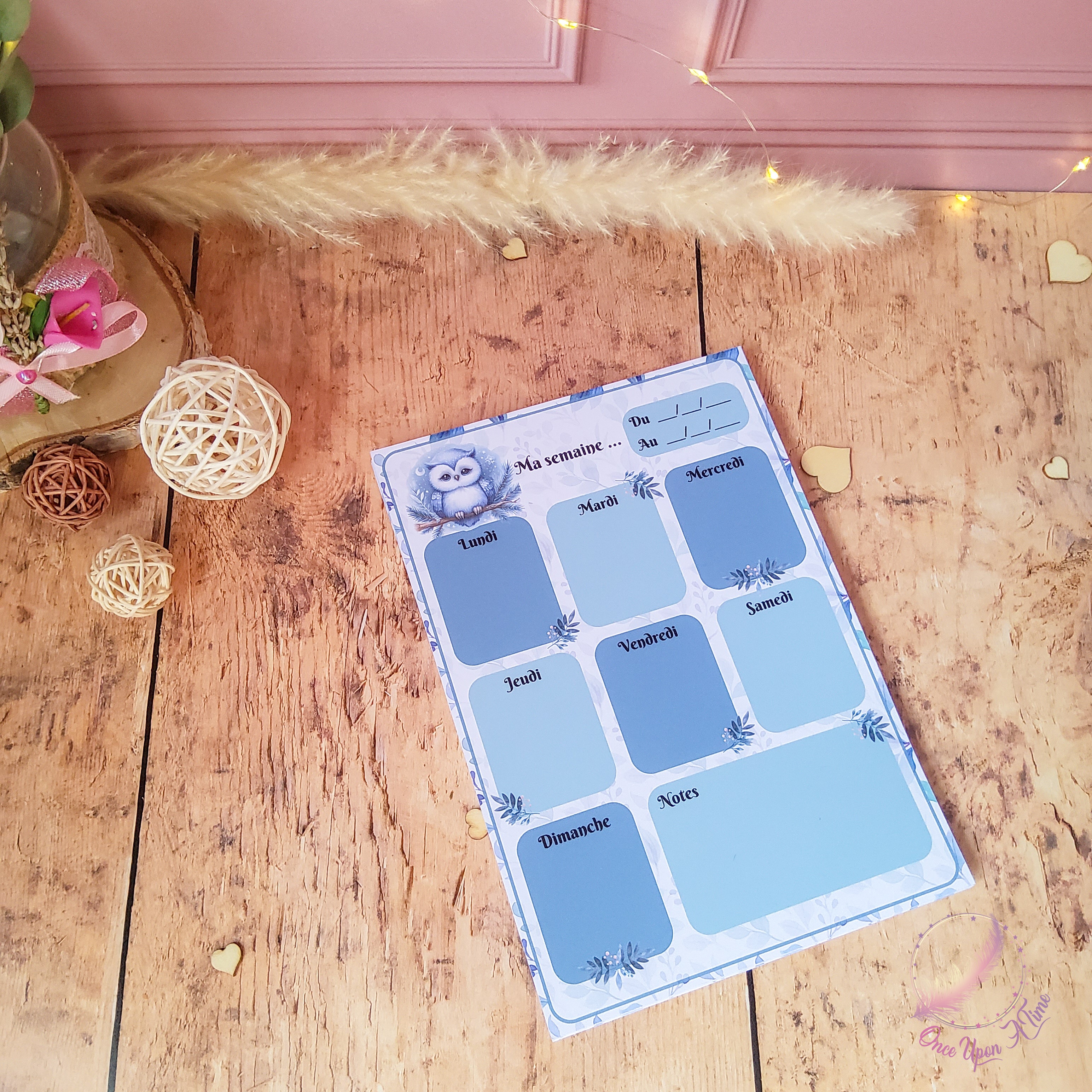 ❤️ Semainier : 37 feuillets - Plusieurs modèles disponibles ❤️