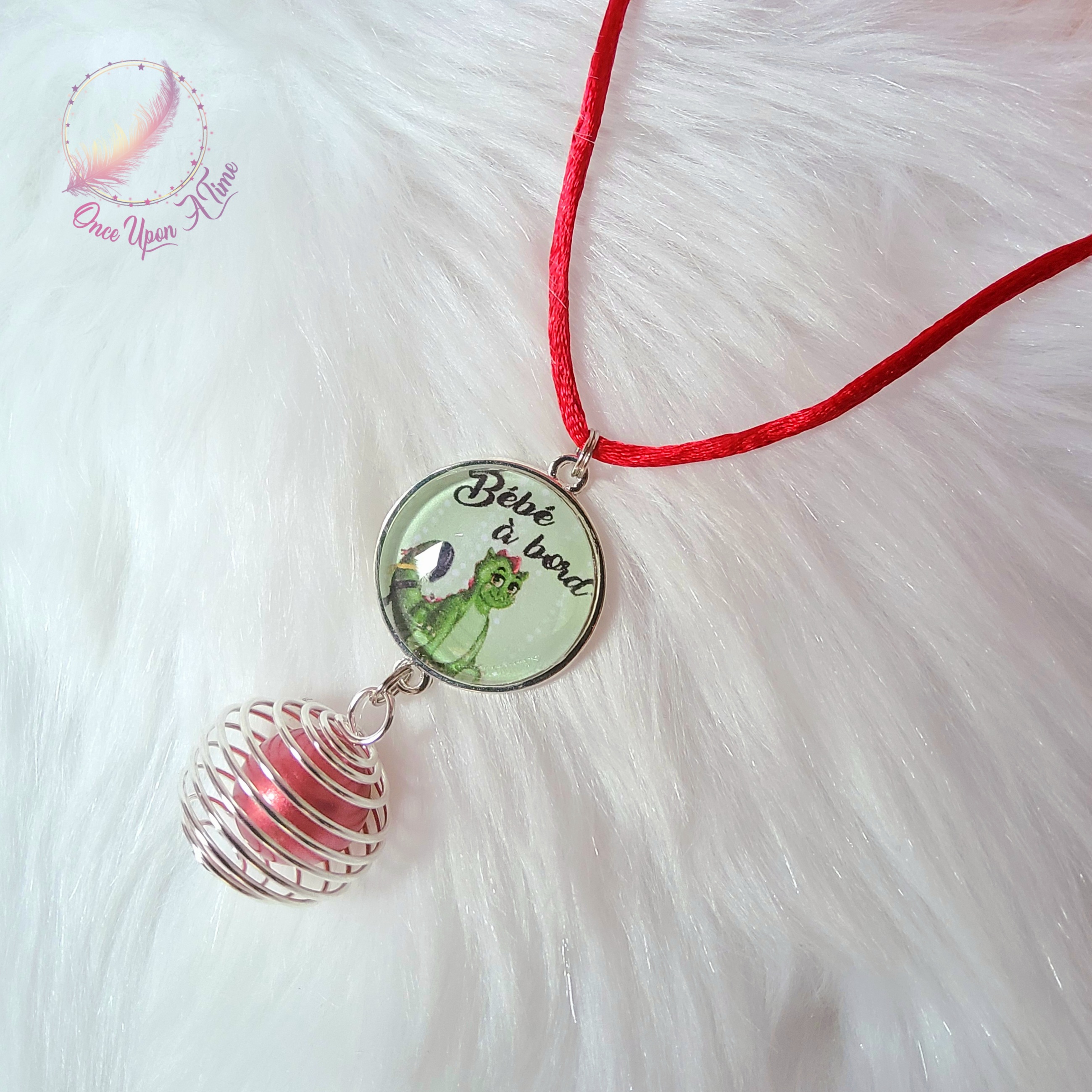 🤰Collier Bola de grossesse - Doudou - Ducasse de Mons - "Bébé à bord" ✨