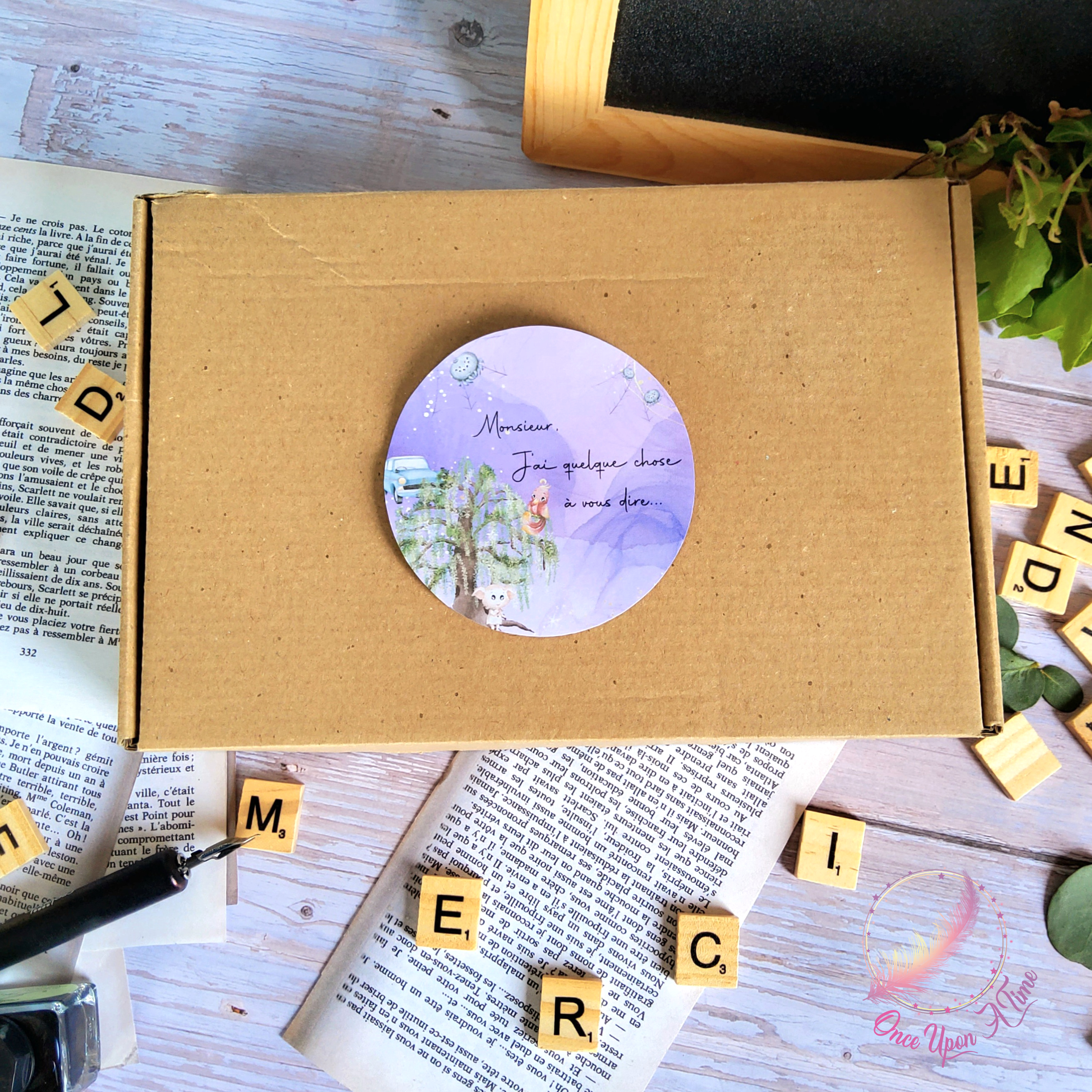 🎁🎀 Coffret cadeau : 1 marque-page, 1 bic, 1 porte-clés, 1 trousse - Instit chez les Moldus 🎀🎁