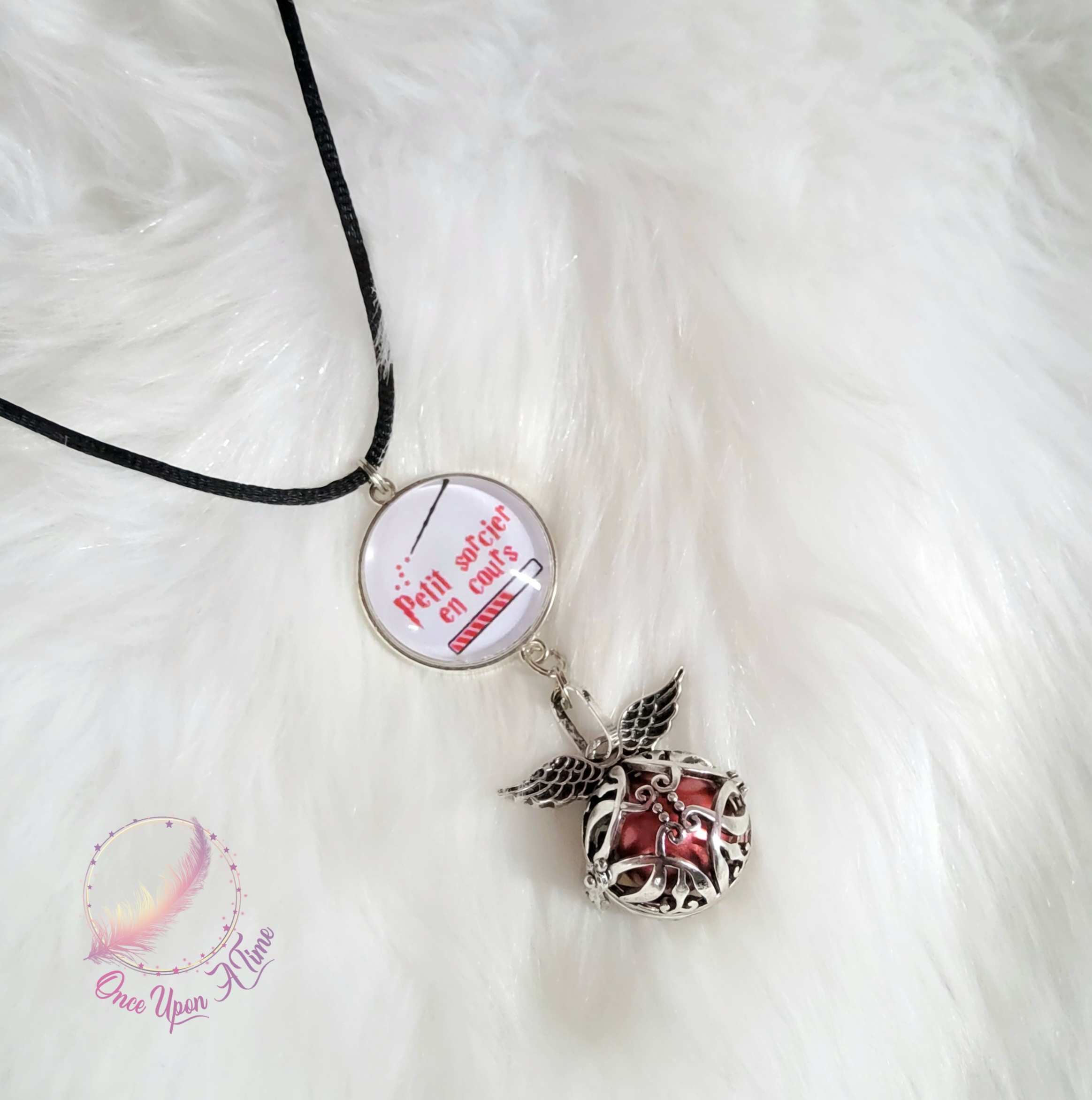 🤰Collier Bola de grossesse Harry Potter " Petit sorcier en cours " ✨