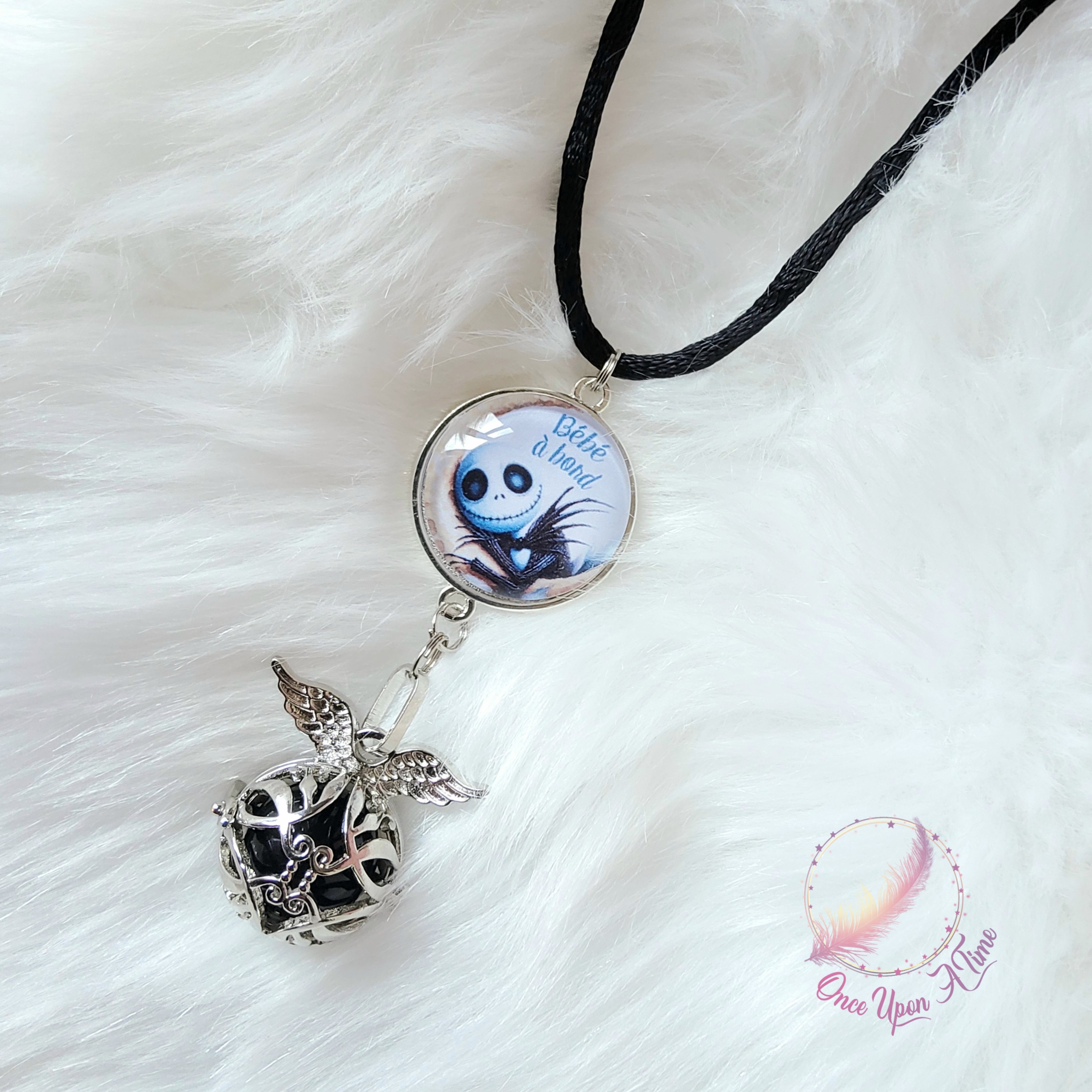 🤰Collier Bola de grossesse - L'étrange Noël de Jack - "Bébé à bord" ✨
