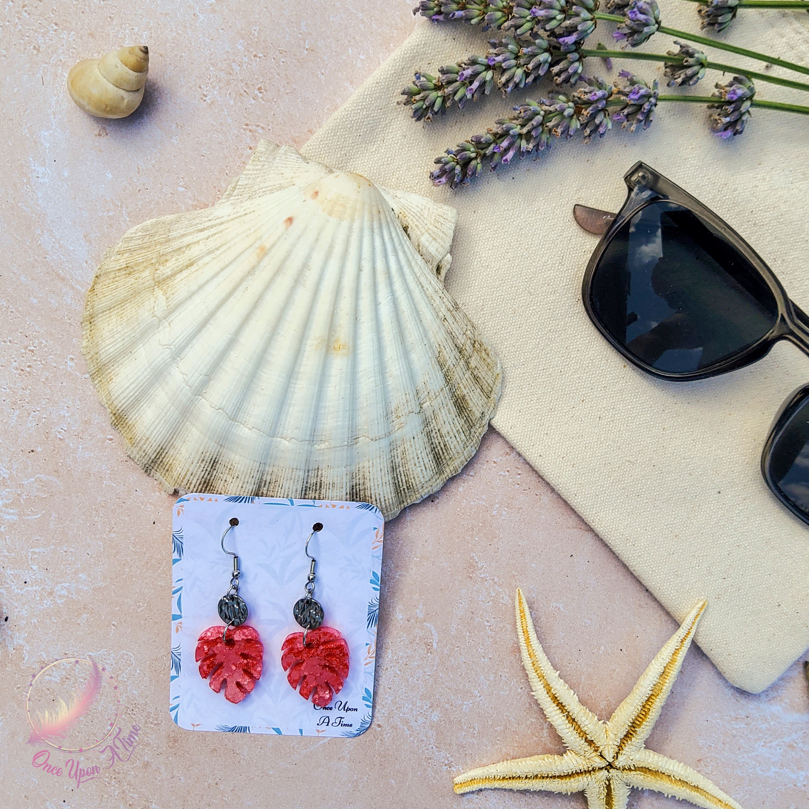 🍋‍🟩🦩 Boucles d'oreilles - Collection "Coup de soleil" - Feuilles tropicales - Plusieurs couleurs 🦩🍋‍🟩