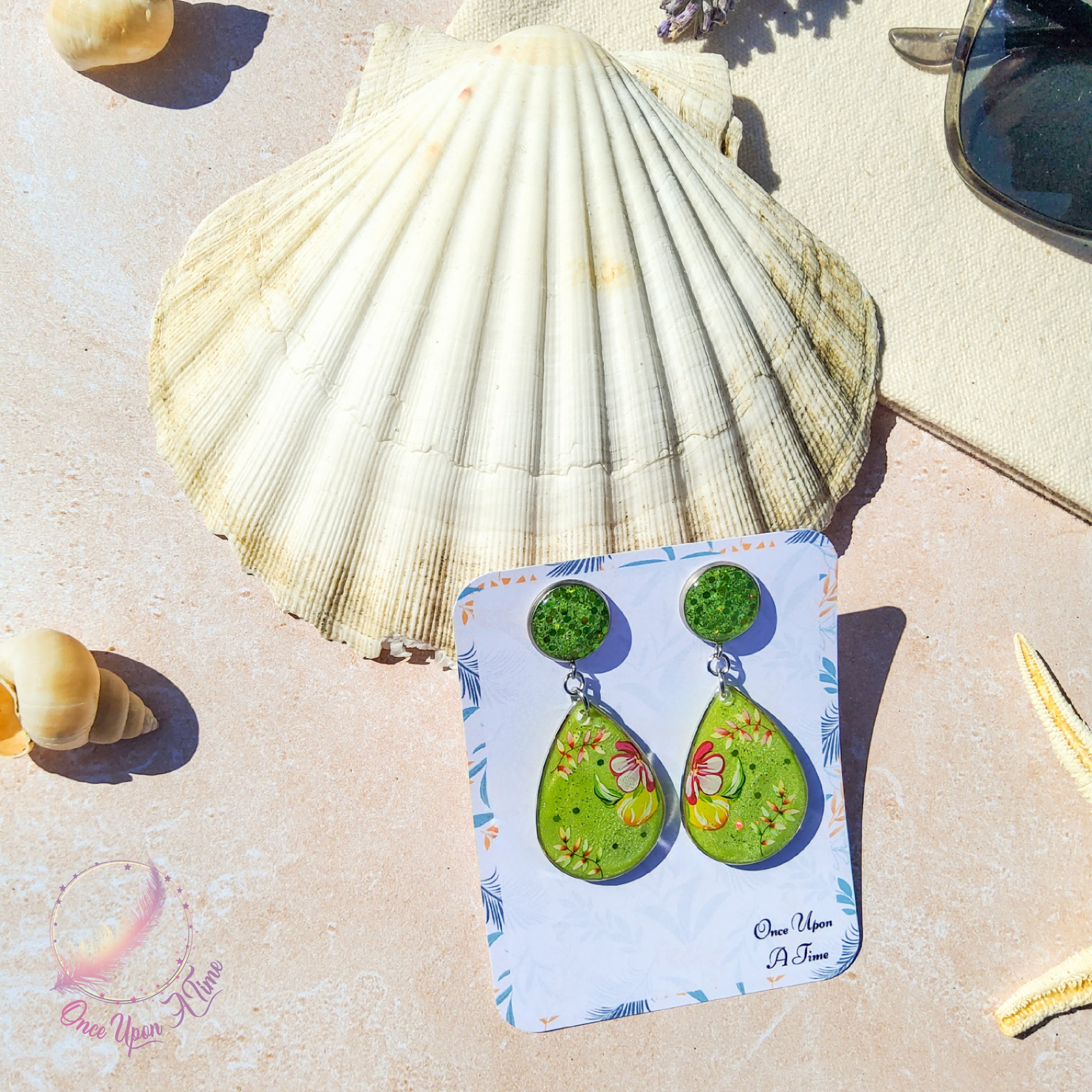 🦩🍋‍🟩 Boucles d'oreilles - Collection "Coup de soleil" 🍋‍🟩🦩