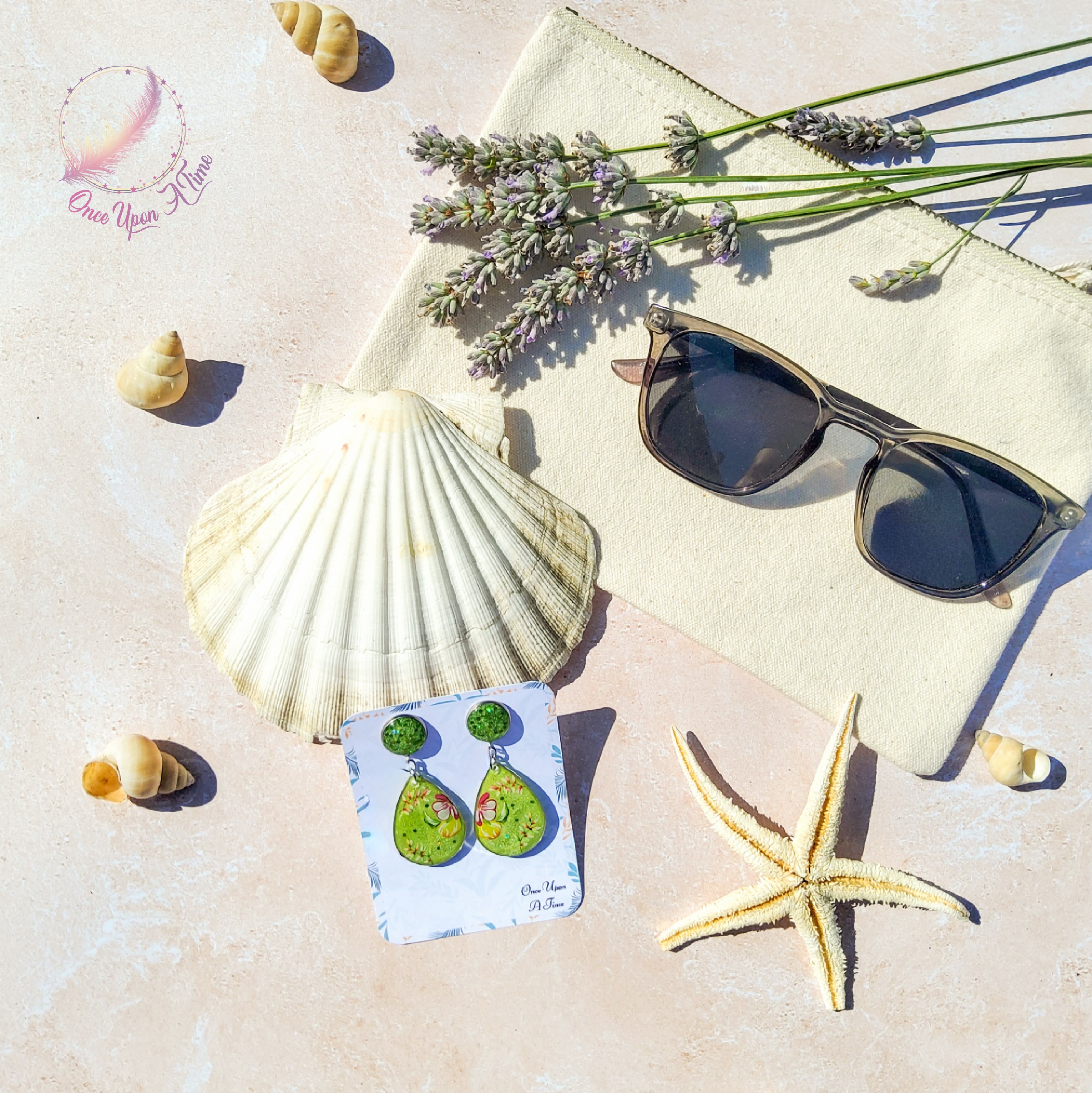 🦩🍋‍🟩 Boucles d'oreilles - Collection "Coup de soleil" 🍋‍🟩🦩