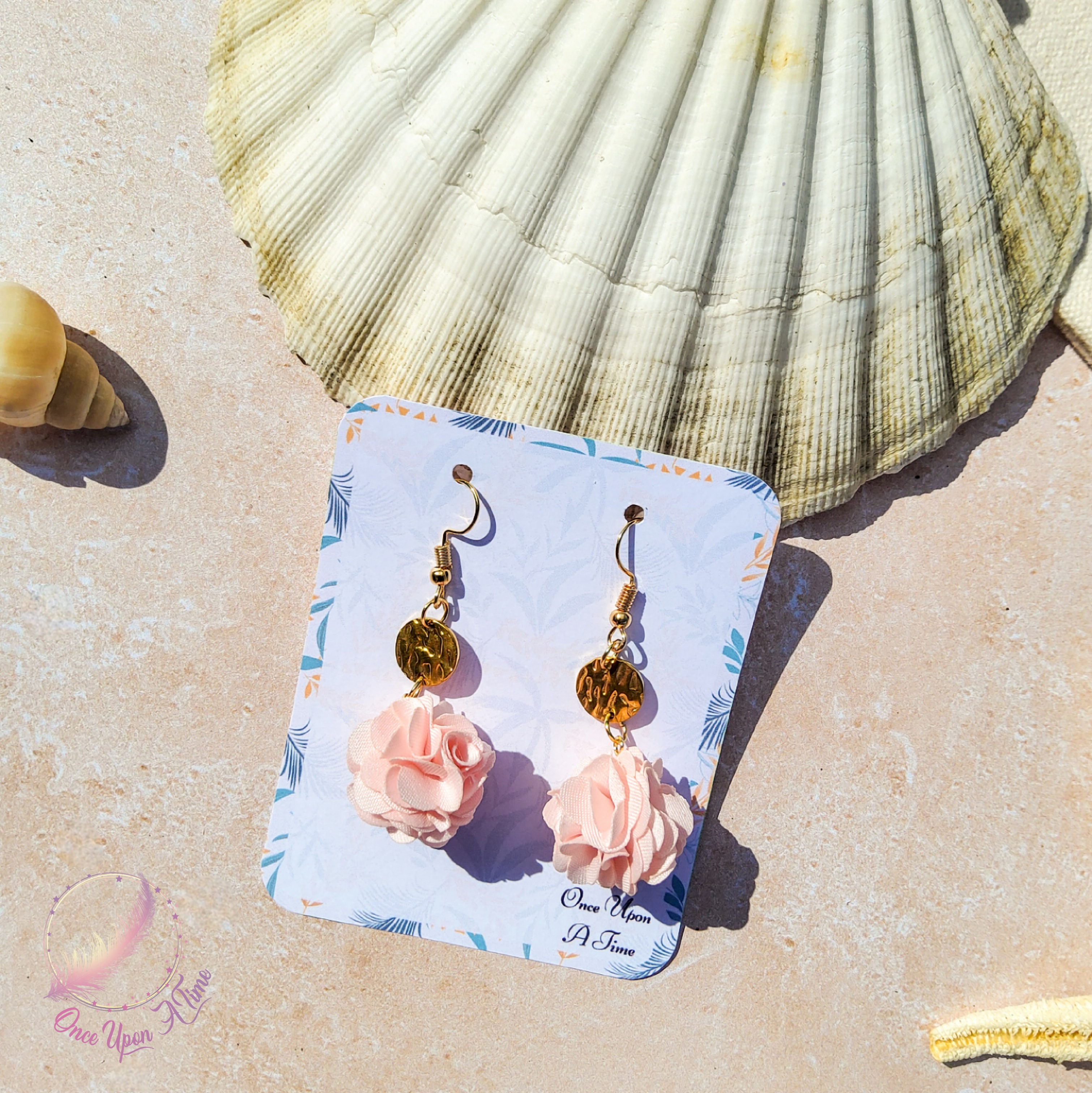 🦩🍋‍🟩 Boucles d'oreilles - Collection "Coup de soleil" - Rose clair ou fuchsia 🍋‍🟩🦩