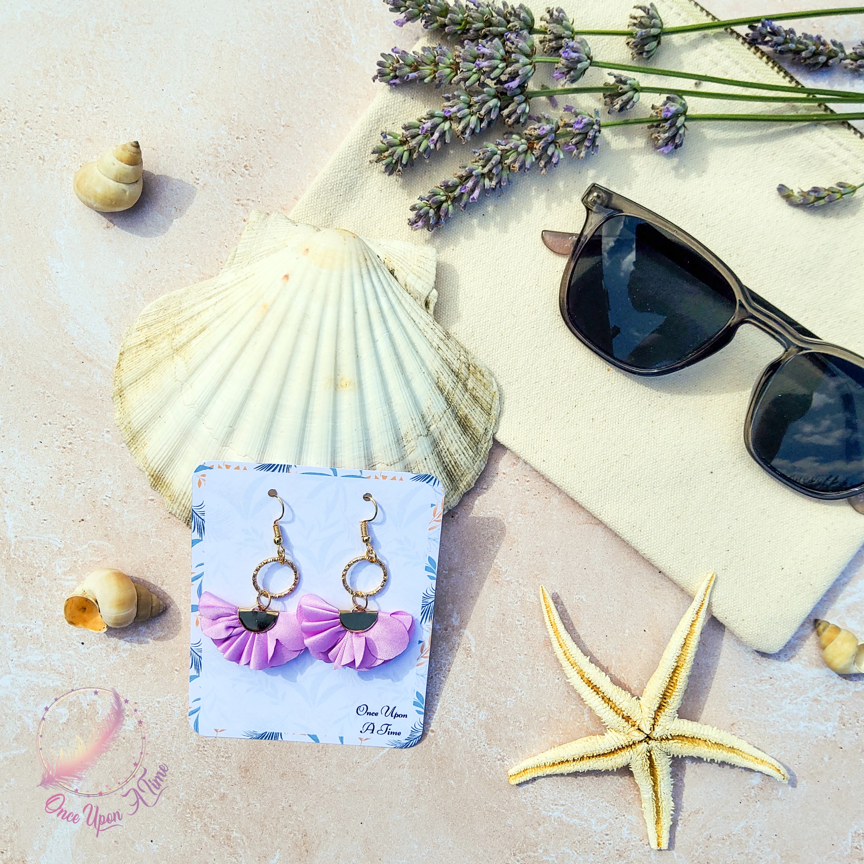 🦩🍋‍🟩 Boucles d'oreilles - Collection "Coup de soleil" - Lilas ou turquoise 🍋‍🟩🦩