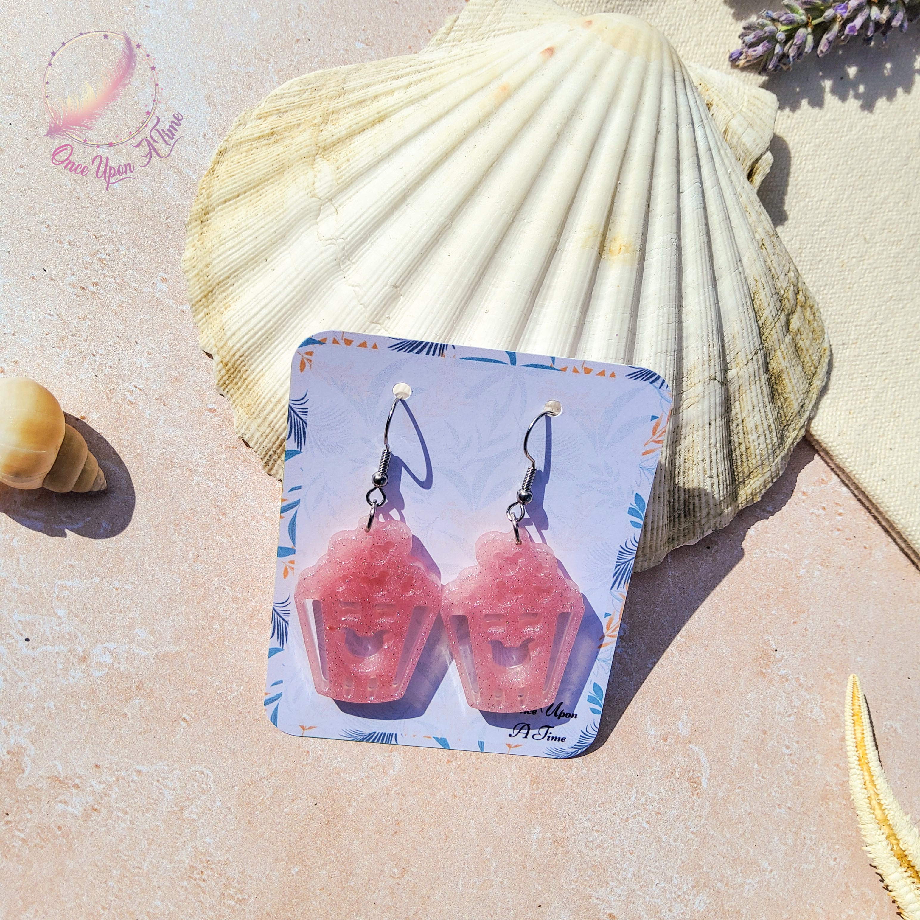 🦩🍋‍🟩 Boucles d'oreilles - Collection "Coup de soleil" - Popcorn Mickey 🍋‍🟩🦩