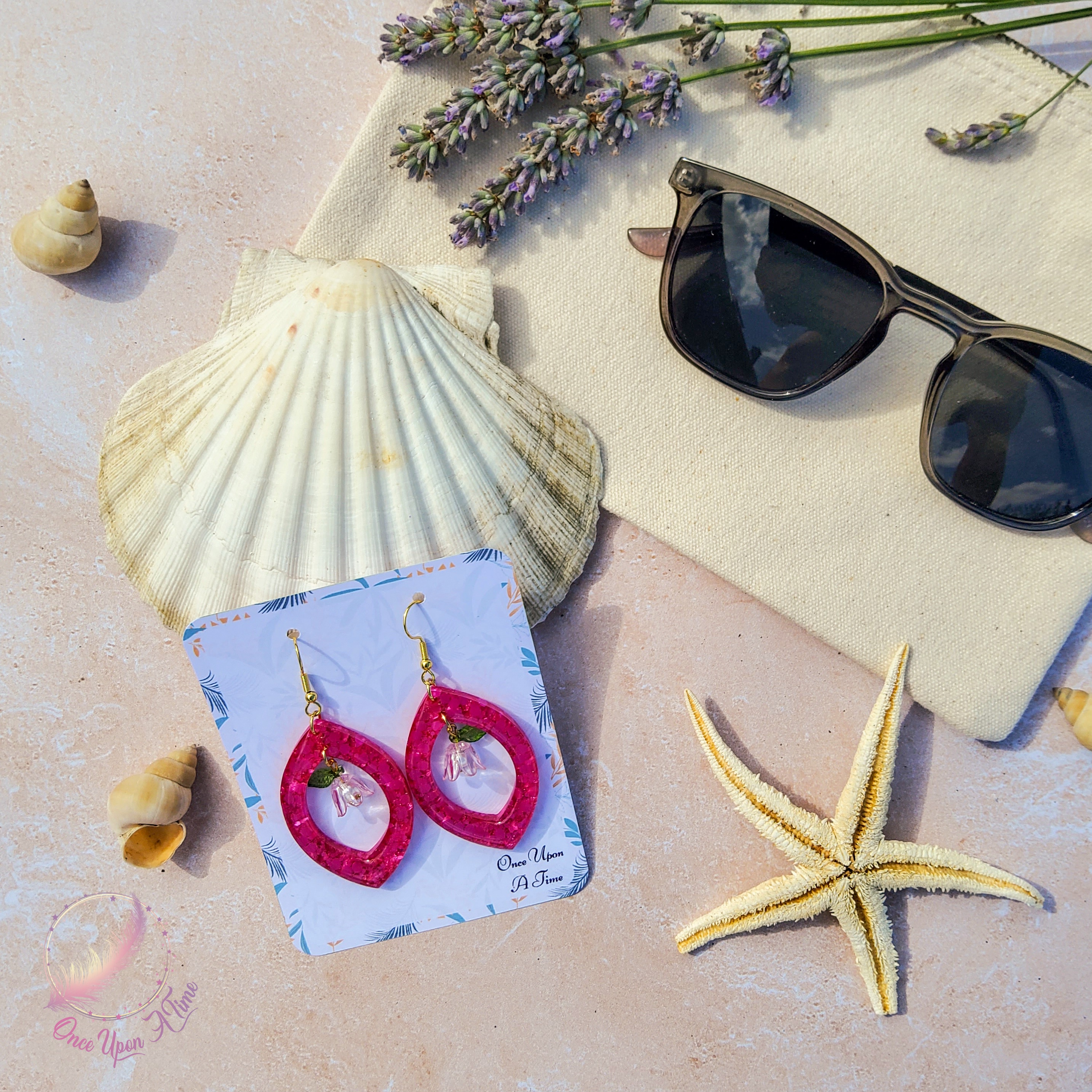 🦩🍋‍🟩 Boucles d'oreilles - Collection "Coup de soleil" 🍋‍🟩🦩