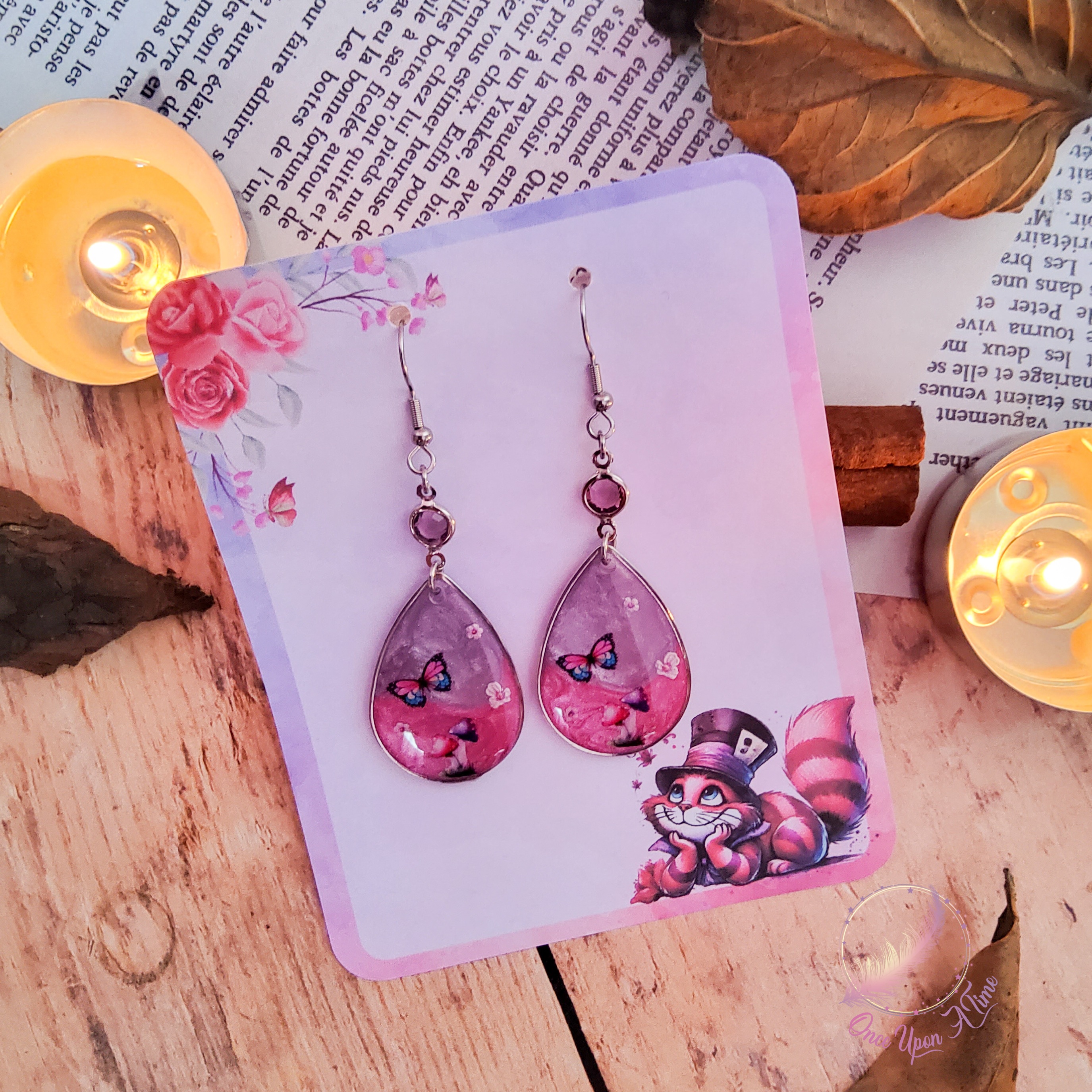 ♥️♣️ Boucles d'oreilles - Collection "Chats et Merveilles" ♣️♥️