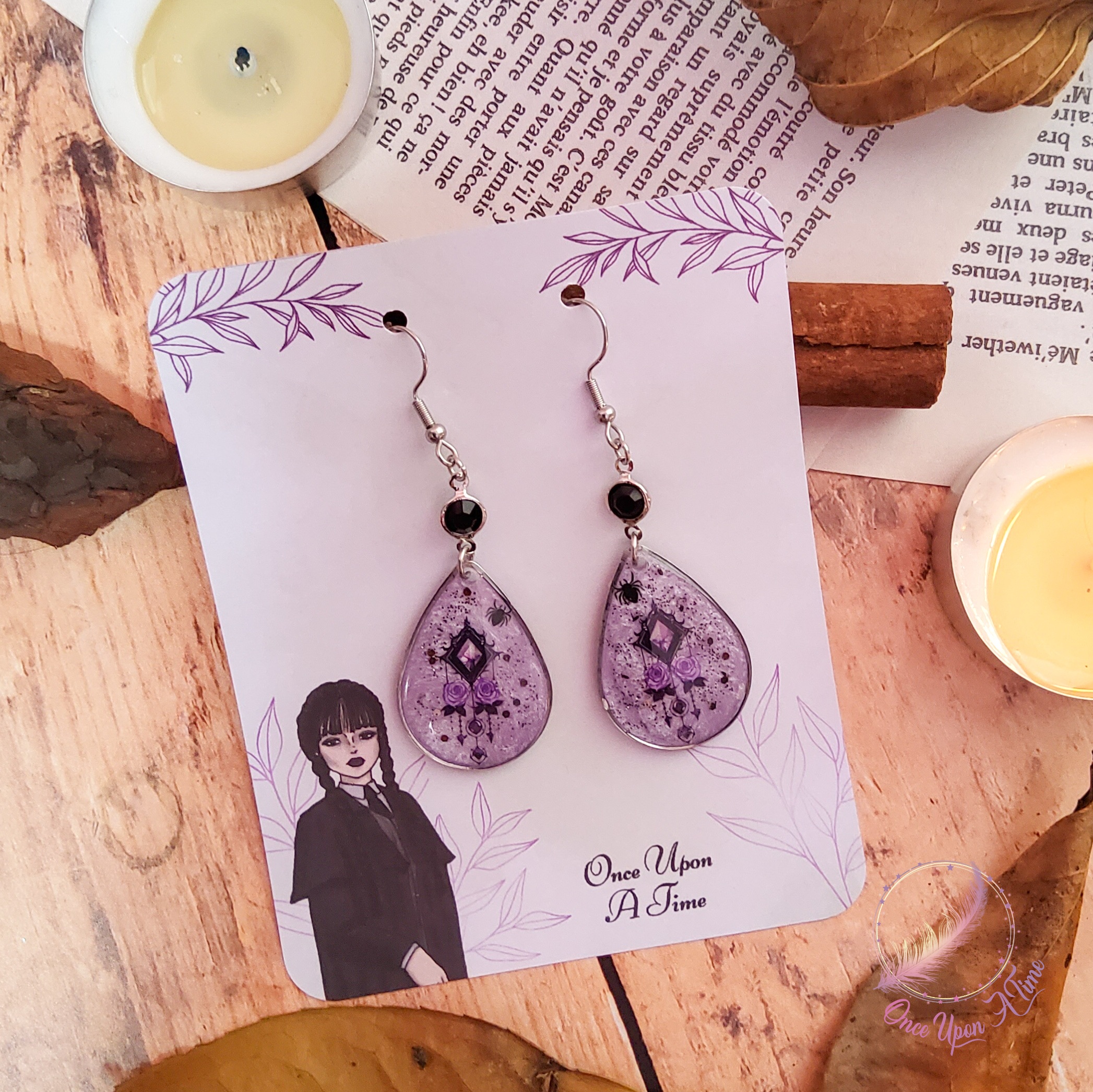 🕸🕷 Boucles d'oreilles - Collection "Mercredi Addams" 🕷🕸