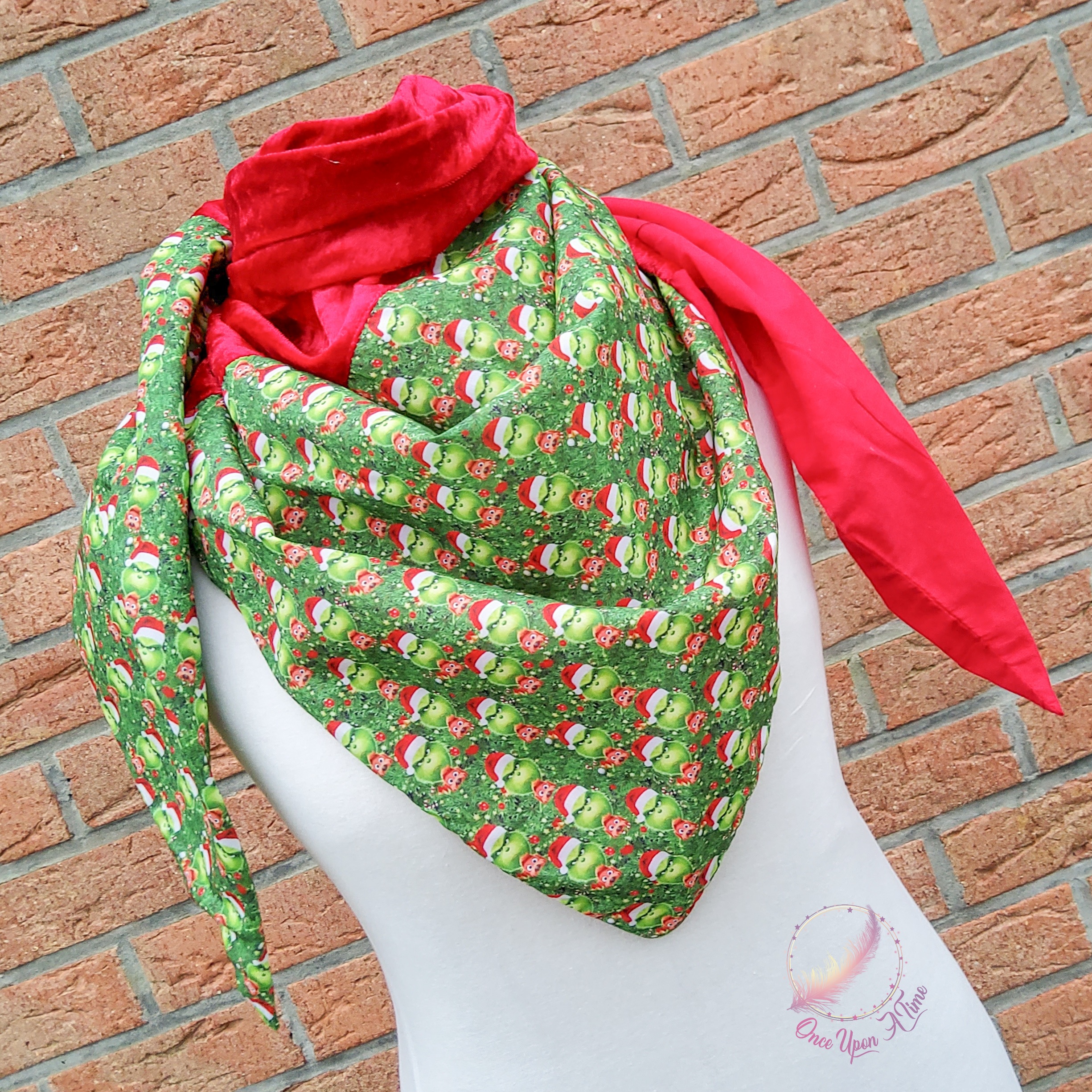 ❄️🍂 Foulard / Chèche femme et adolescent - Grinch 🍂❄️