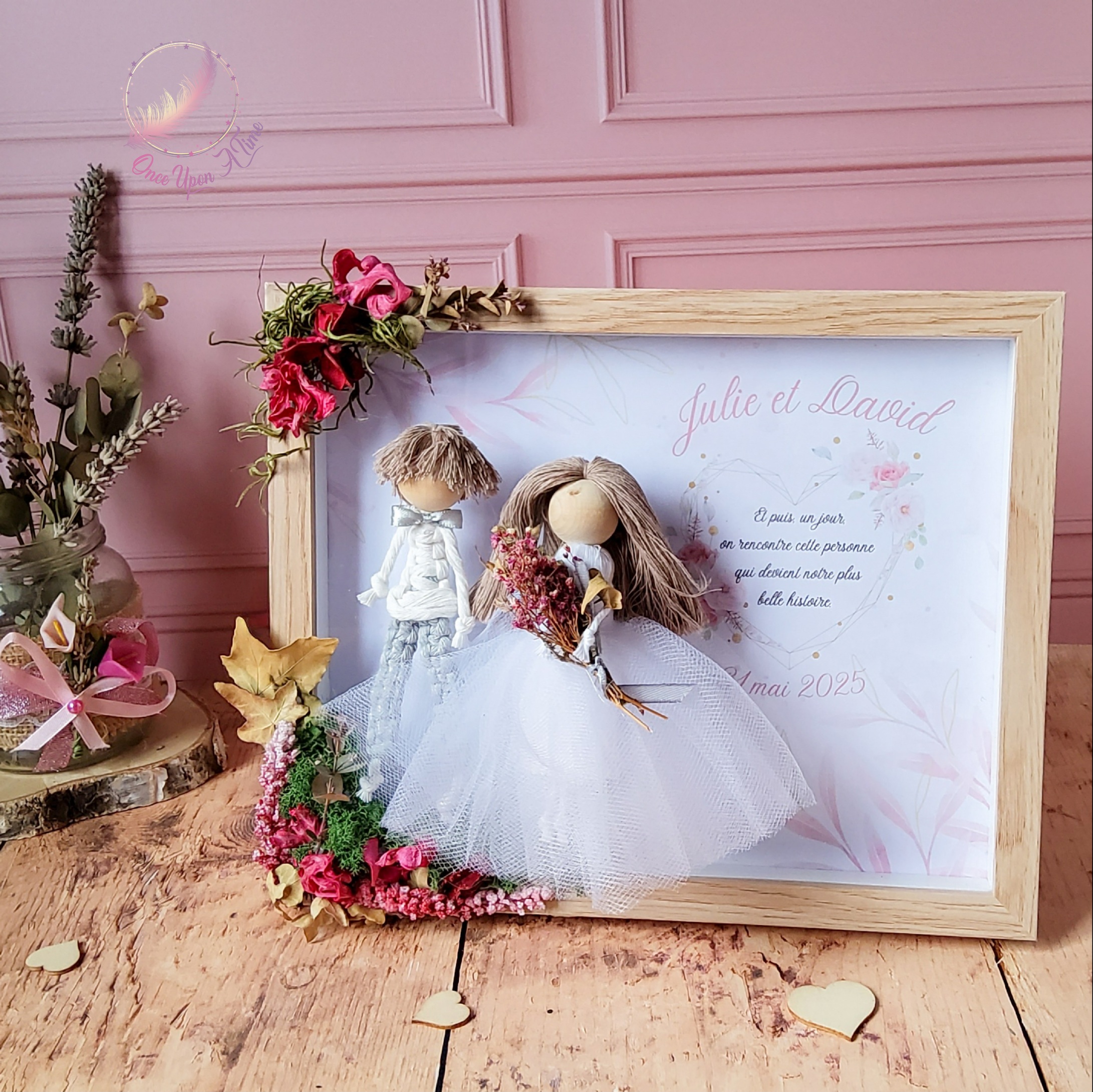 🌿🌸 Cadre boho personnalisé - Spécial mariés 🌸🌿