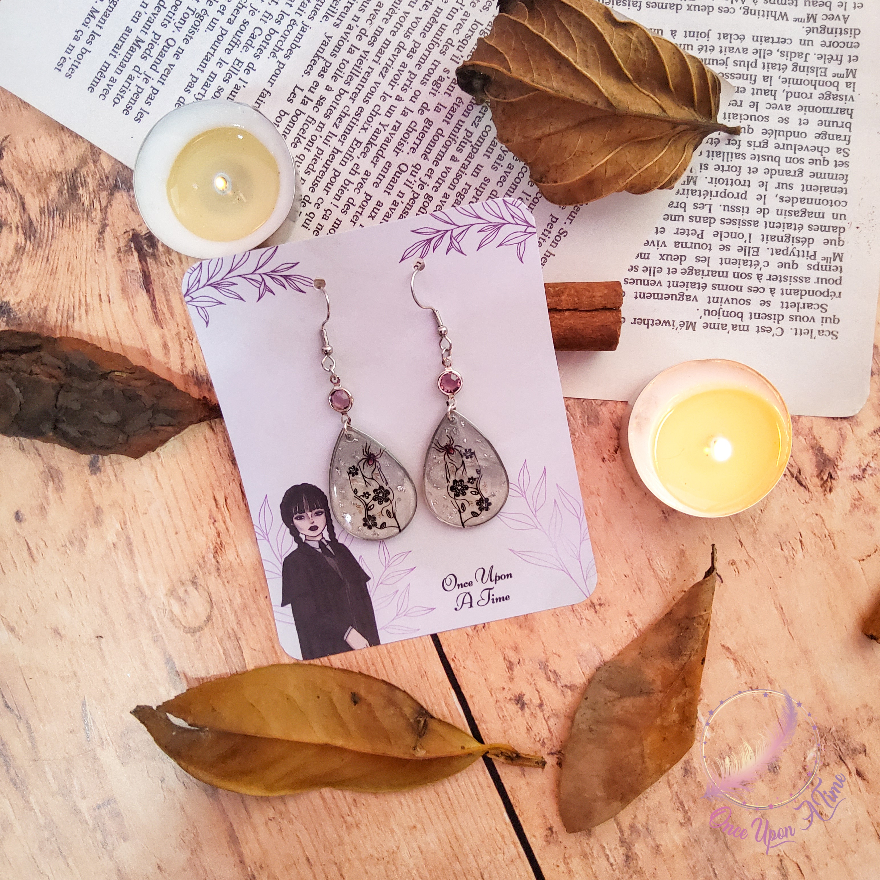 🕸🕷 Boucles d'oreilles - Collection "Mercredi Addams" 🕷🕸