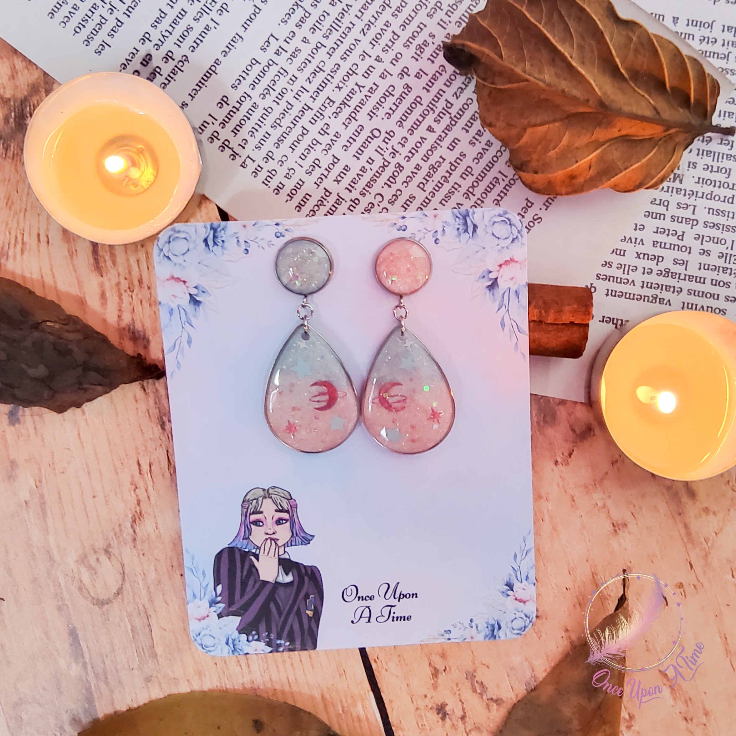 🌛☀️ Boucles d'oreilles - Collection "Mercredi Addams" ☀️🌛