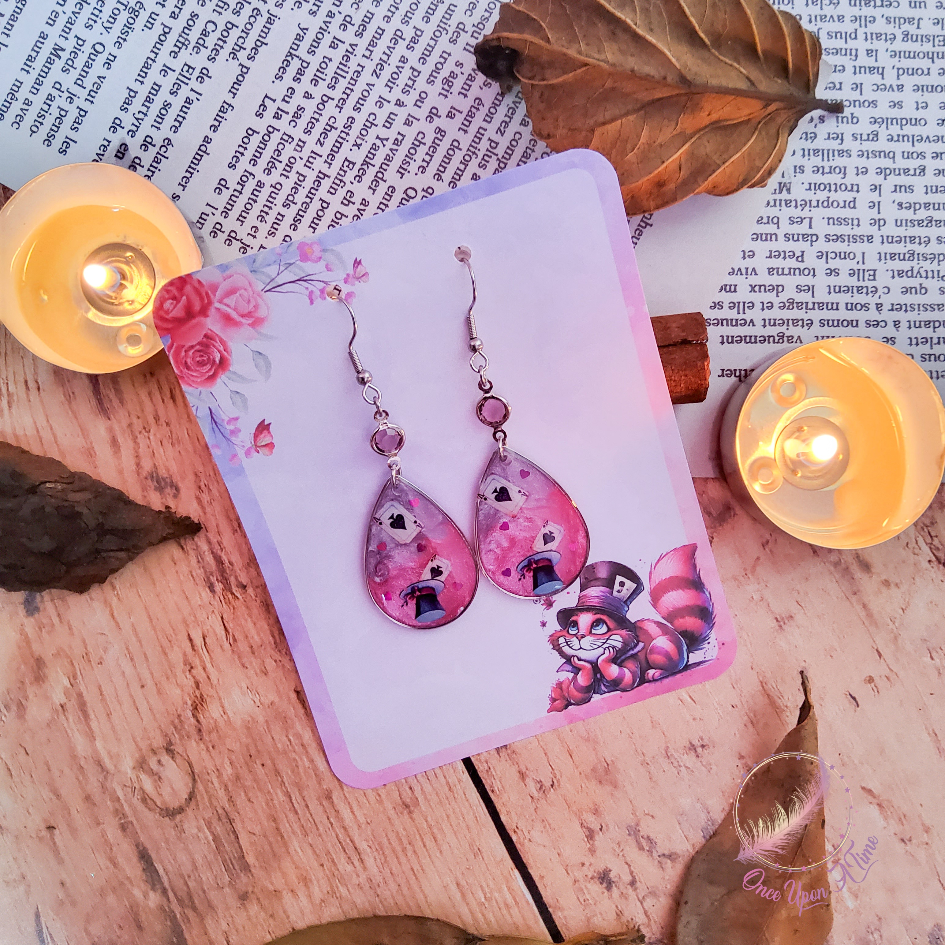 ♥️♣️ Boucles d'oreilles - Collection "Chats et Merveilles" ♣️♥️