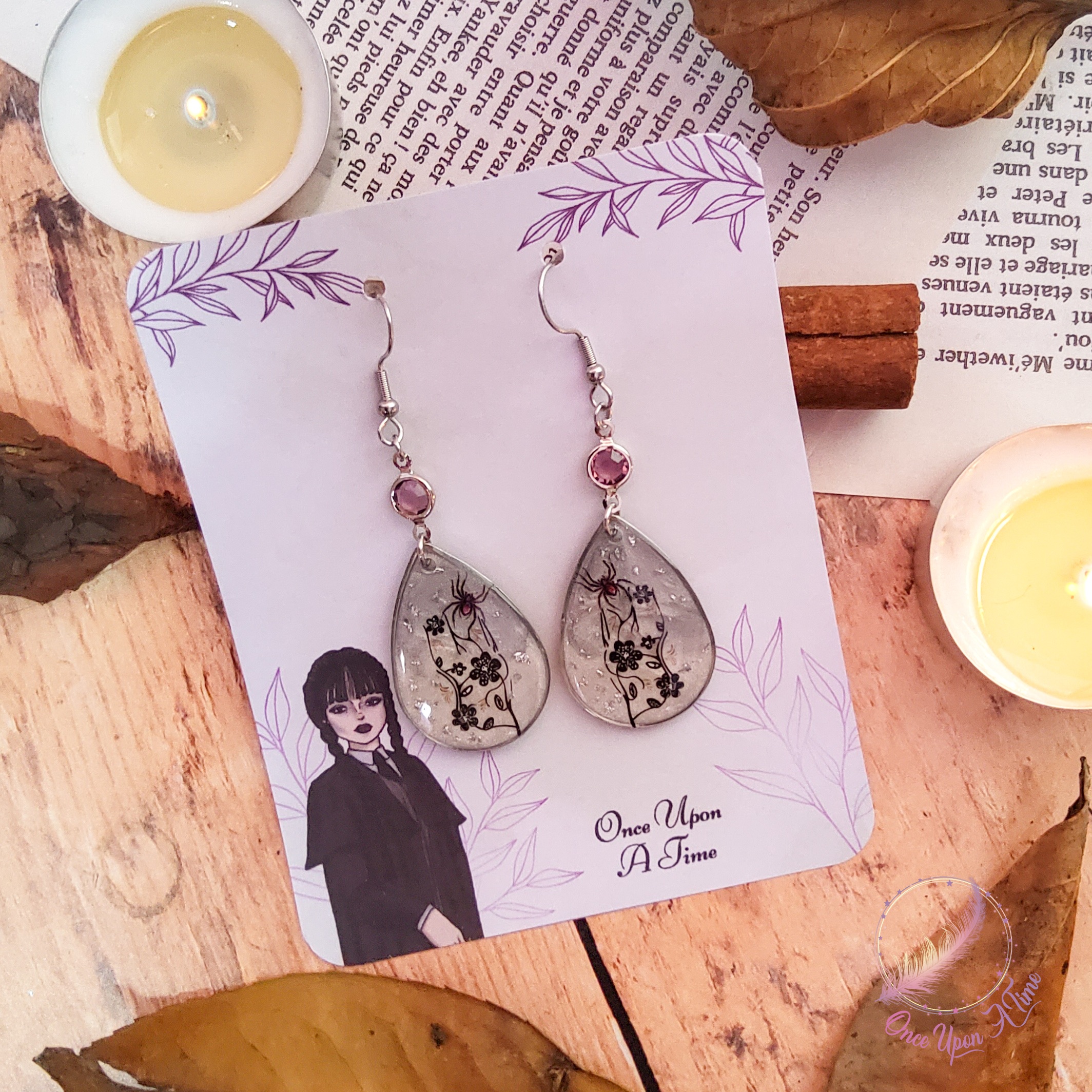 🕸🕷 Boucles d'oreilles - Collection "Mercredi Addams" 🕷🕸