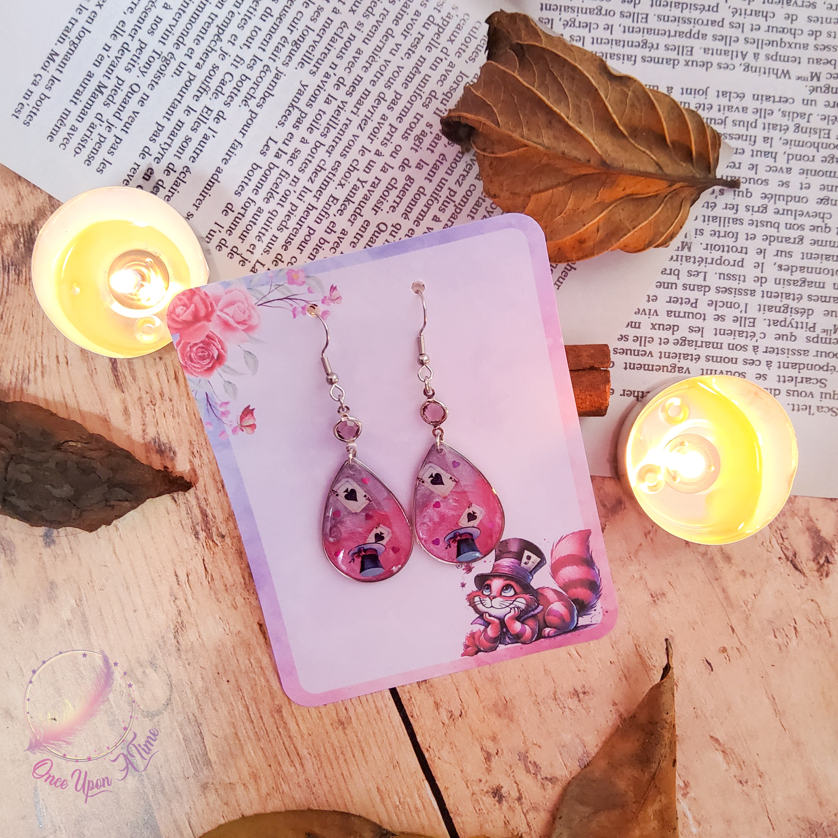 ♥️♣️ Boucles d'oreilles - Collection "Chats et Merveilles" ♣️♥️