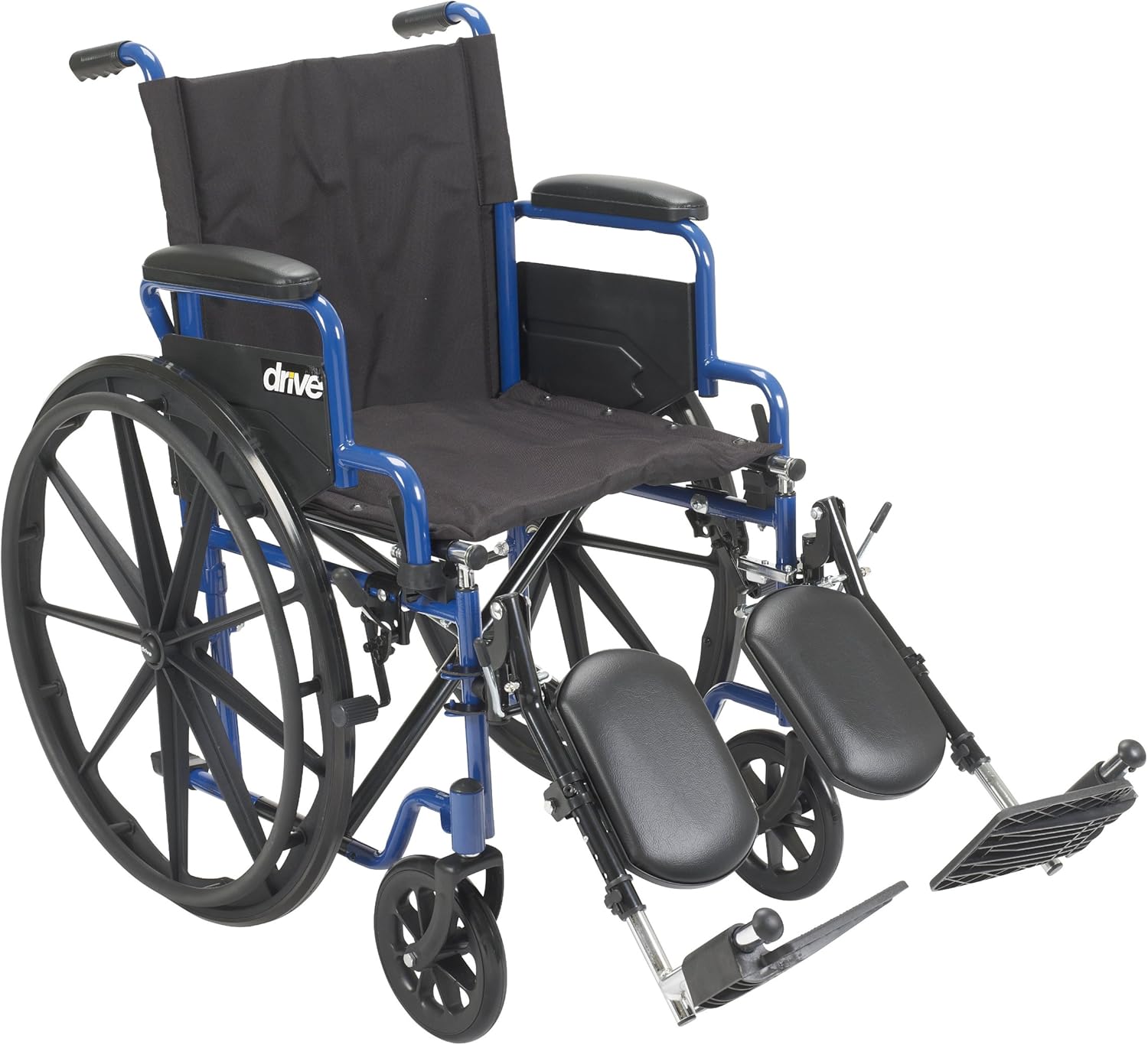 Drive Medical BLS18FBD-ELR Lightweight Wheelchair with Swing-Away Elevating Leg Rests and Flip-Back Arms