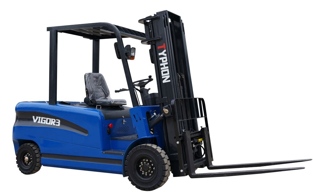 New 2025 TYPHON VIGOR 3.0 Blue Electric Forklift 3 Ton Lifter Lift Truck