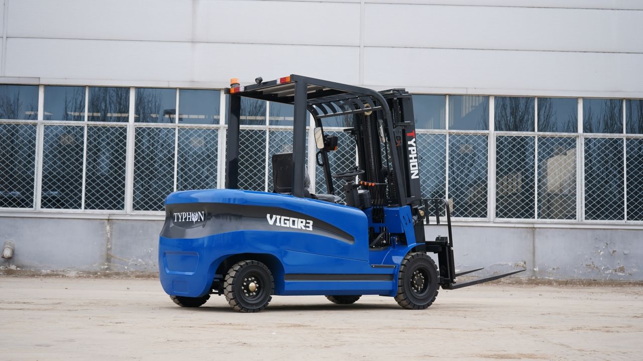 New 2025 TYPHON VIGOR 3.0 Blue Electric Forklift 3 Ton Lifter Lift Truck