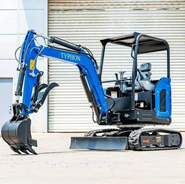 TYPHON TERROR X2 STORM Mini Excavator w 2.5 Ton 25hp Kubota V1505 Diesel Engine