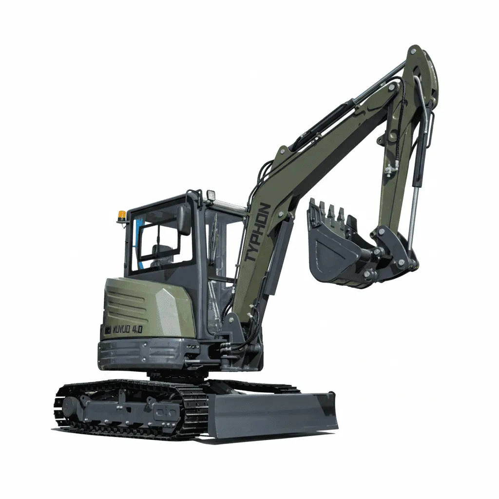 TYPHON KUVUO 4.0 four ton cabin Mini Excavator Kubota D1703 Diesel Engine