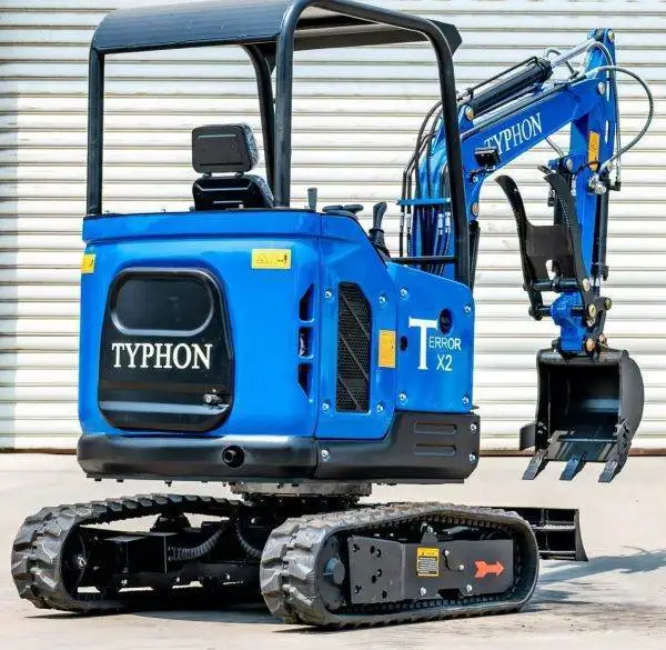 TYPHON TERROR X2 STORM Mini Excavator w 2.5 Ton 25hp Kubota V1505 Diesel Engine