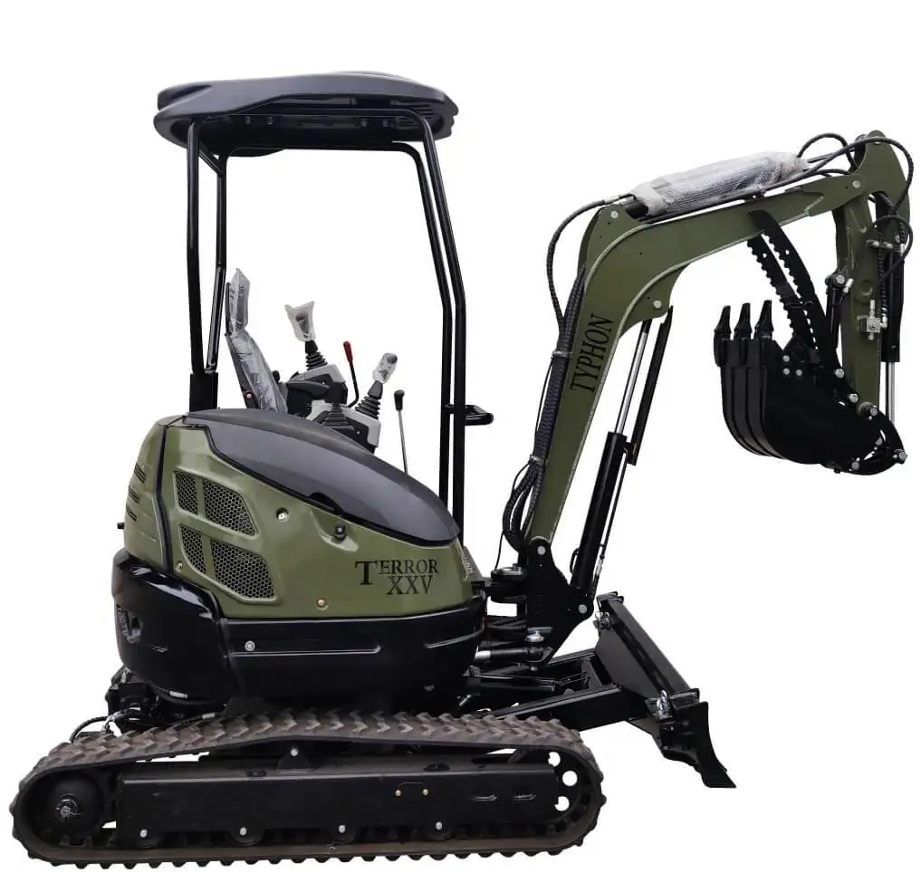 TYPHON TERROR XXV 2.5 Ton Mini Excavator w 2.5 Ton 25.1hp Kubota D1105 Diesel Engine