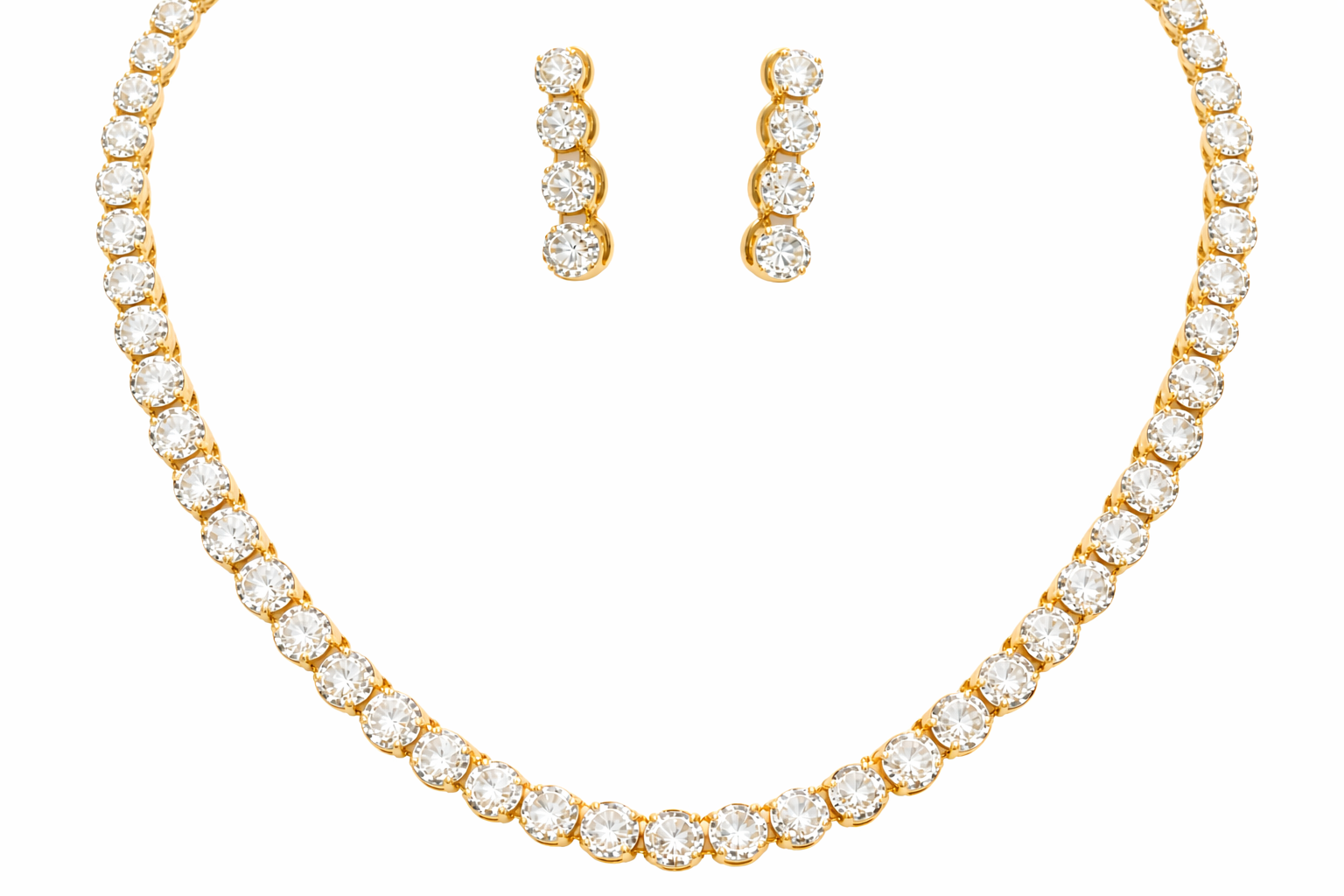 CZ Diamond Tennis Necklace